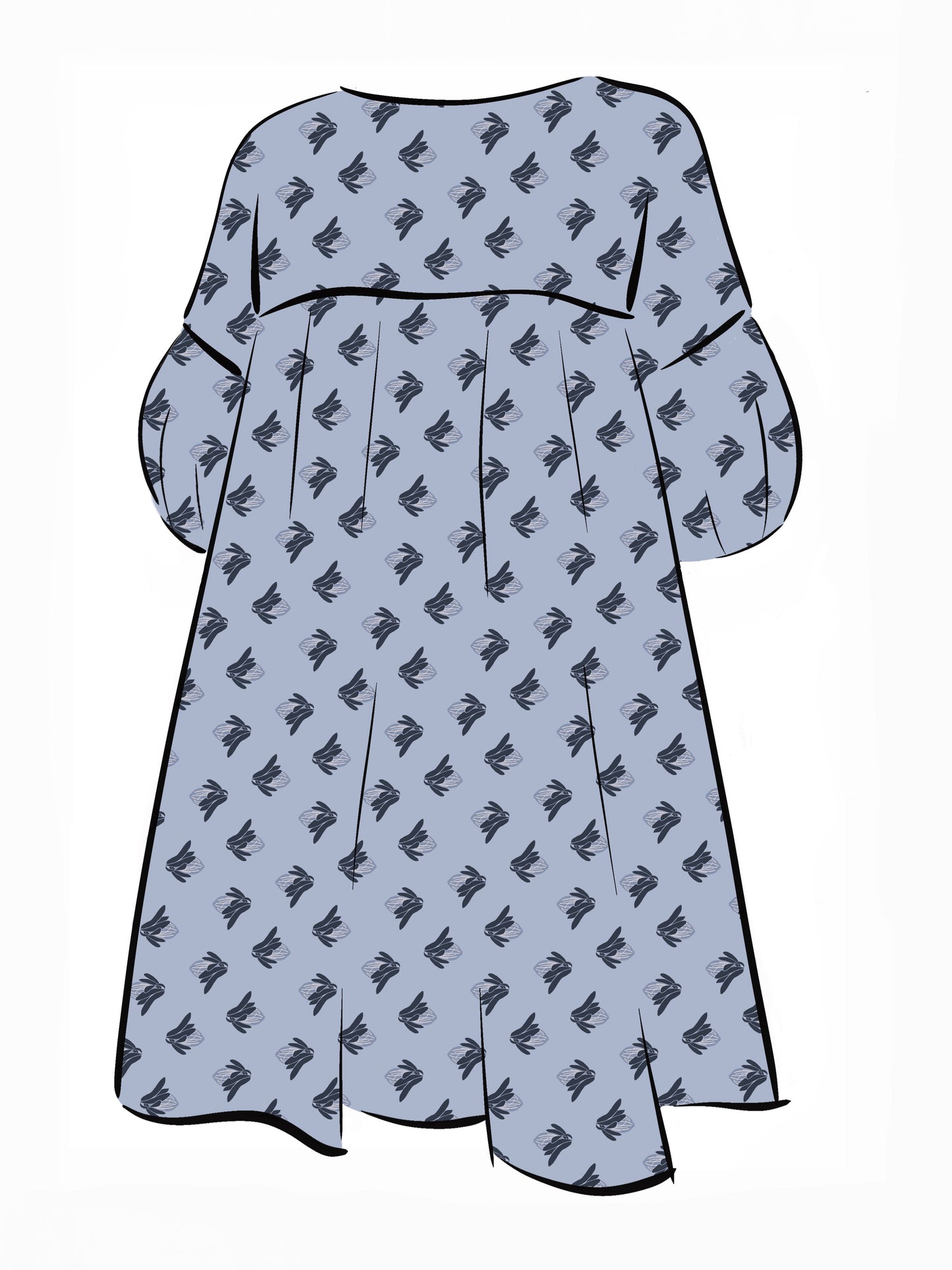 008 DESIGN YOUR OWN Organic Cotton “Protea” Dress Lilac
