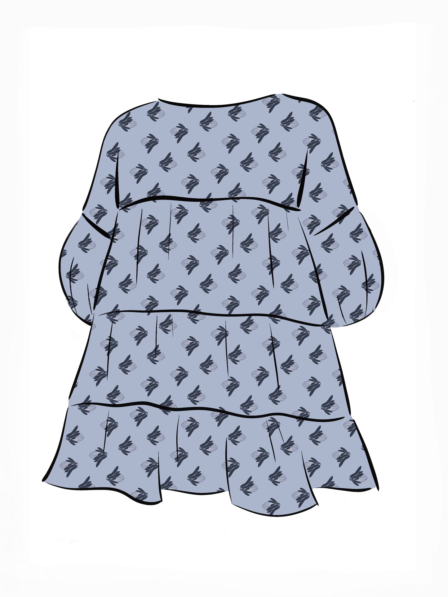 008 DESIGN YOUR OWN Organic Cotton “Protea” Dress Lilac