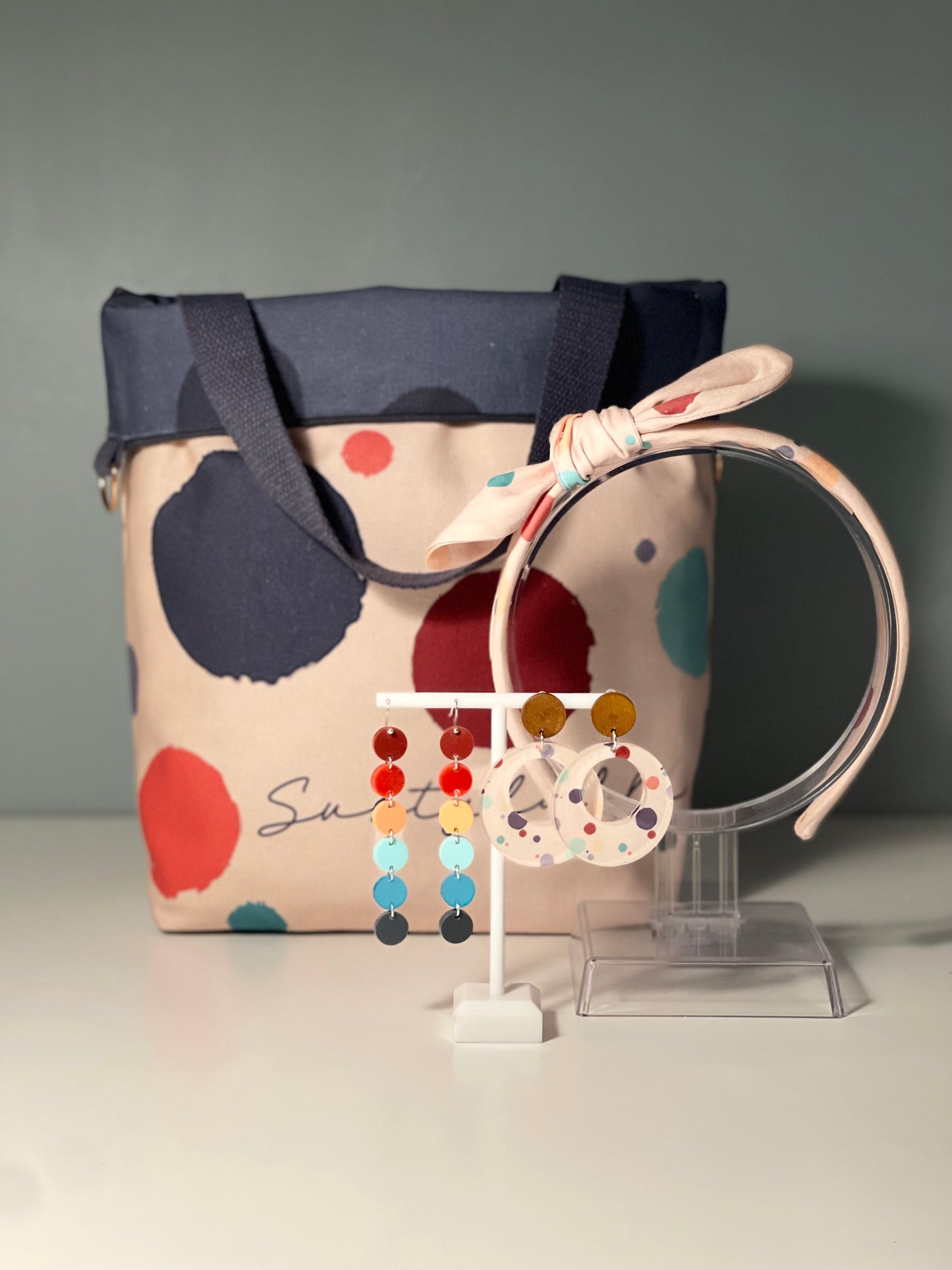 014 Organic Cotton Rainbow & Polka Dots Bags
