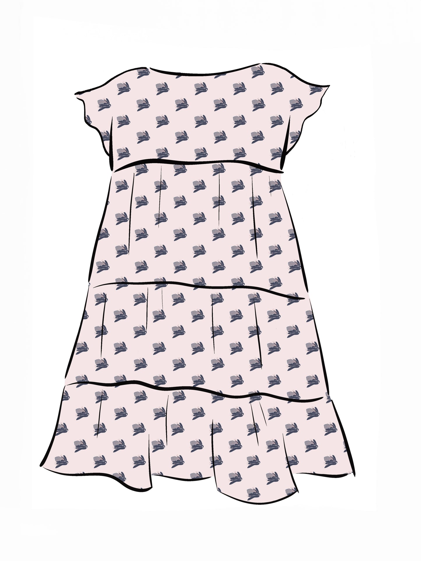 006 DESIGN YOUR OWN Organic Cotton Protea Dress Light Pink