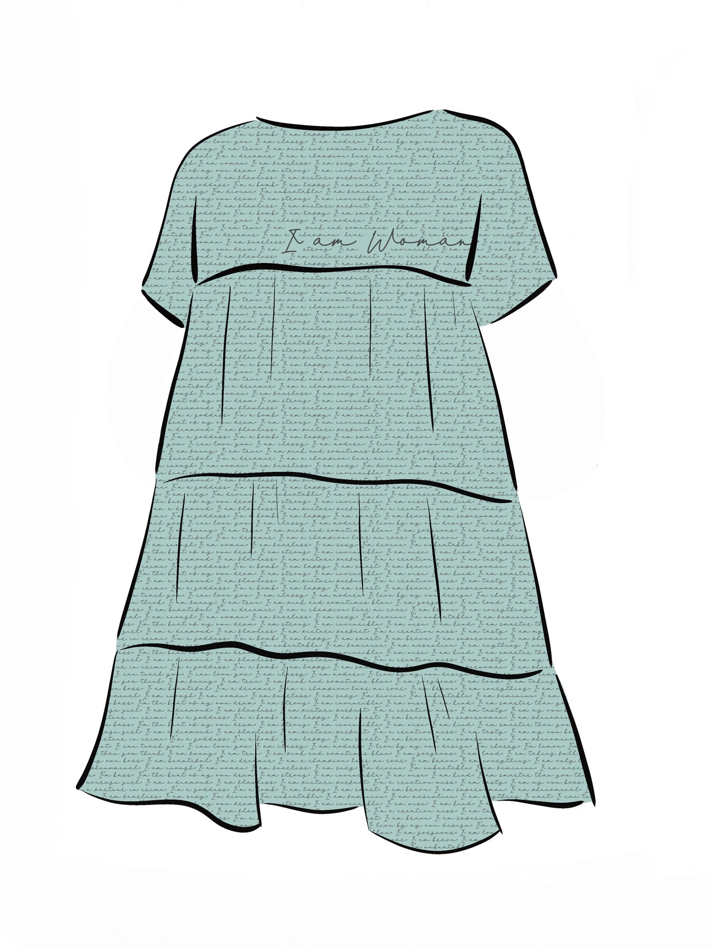 032 DESIGN YOUR OWN Organic Cotton “I am Woman” Dress