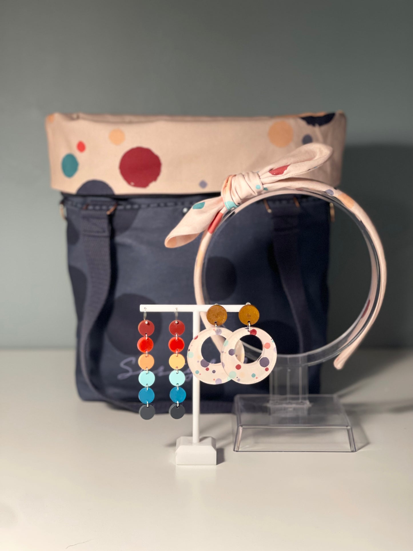 014 Organic Cotton Rainbow & Polka Dots Bags