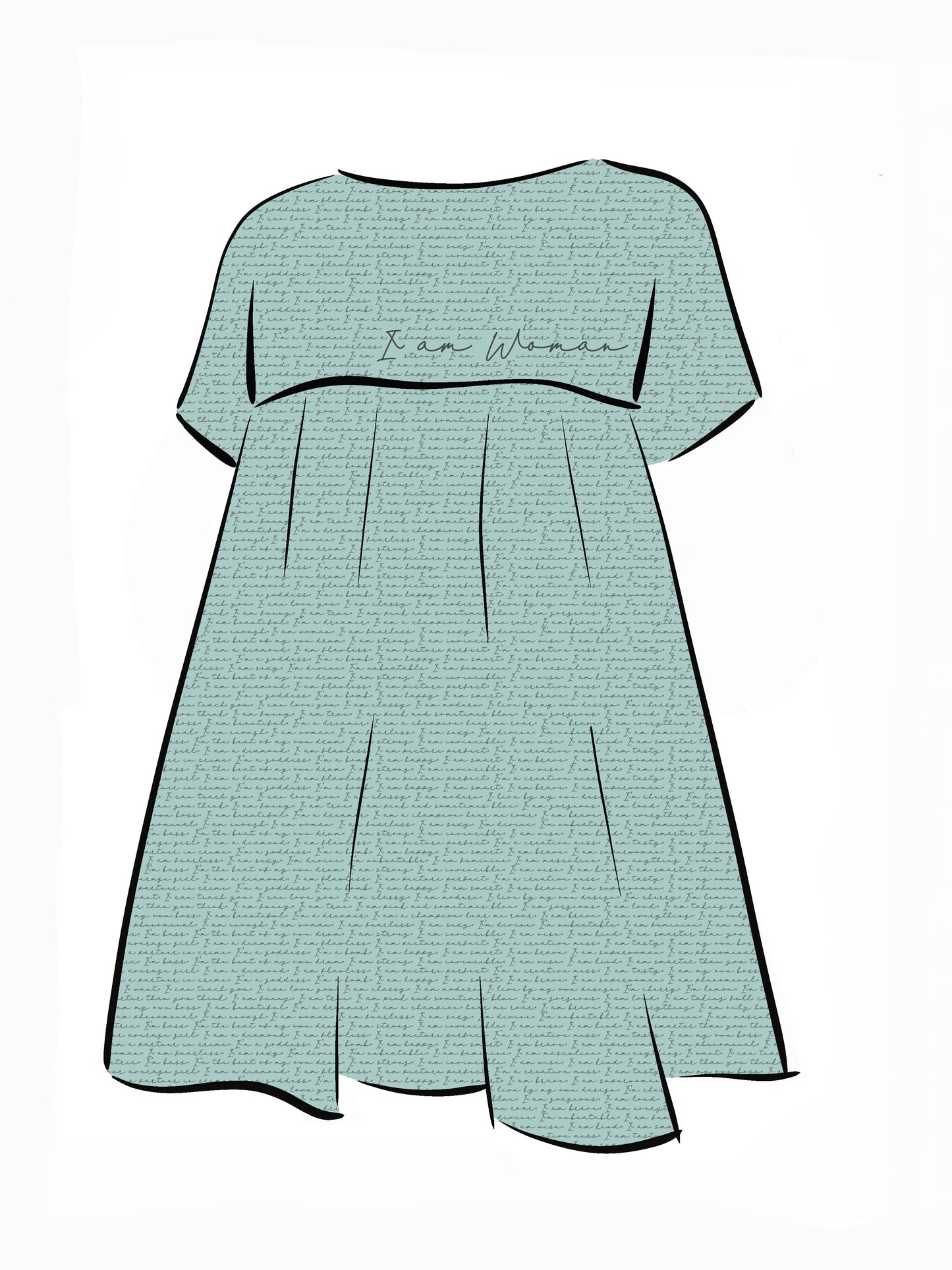 032 DESIGN YOUR OWN Organic Cotton “I am Woman” Dress