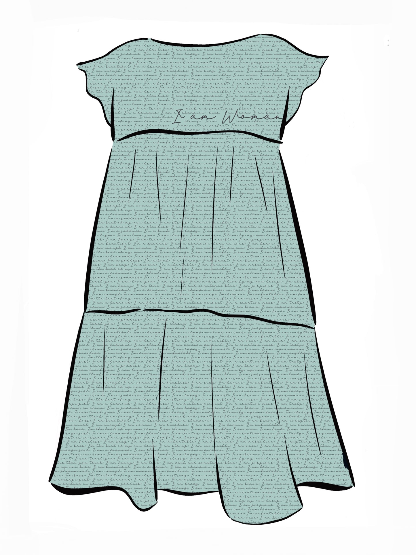 032 DESIGN YOUR OWN Organic Cotton “I am Woman” Dress