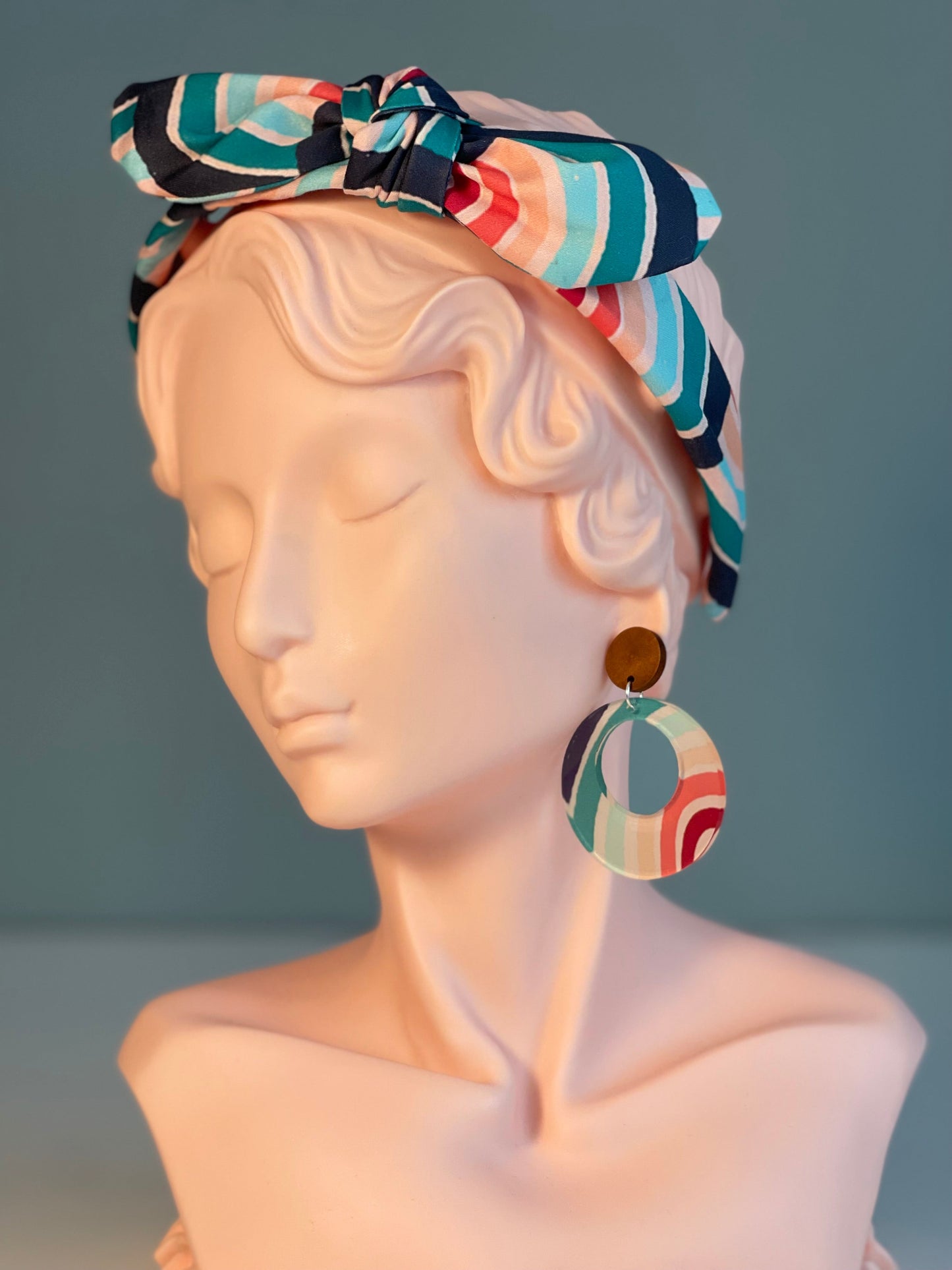011 Rainbow and Polka Dot Earrings