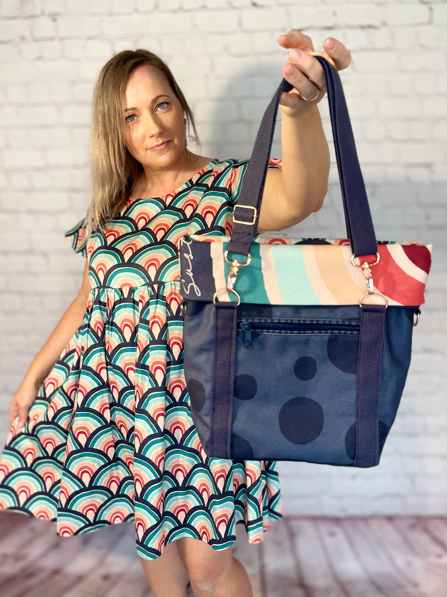 014 Organic Cotton Rainbow & Polka Dots Bags