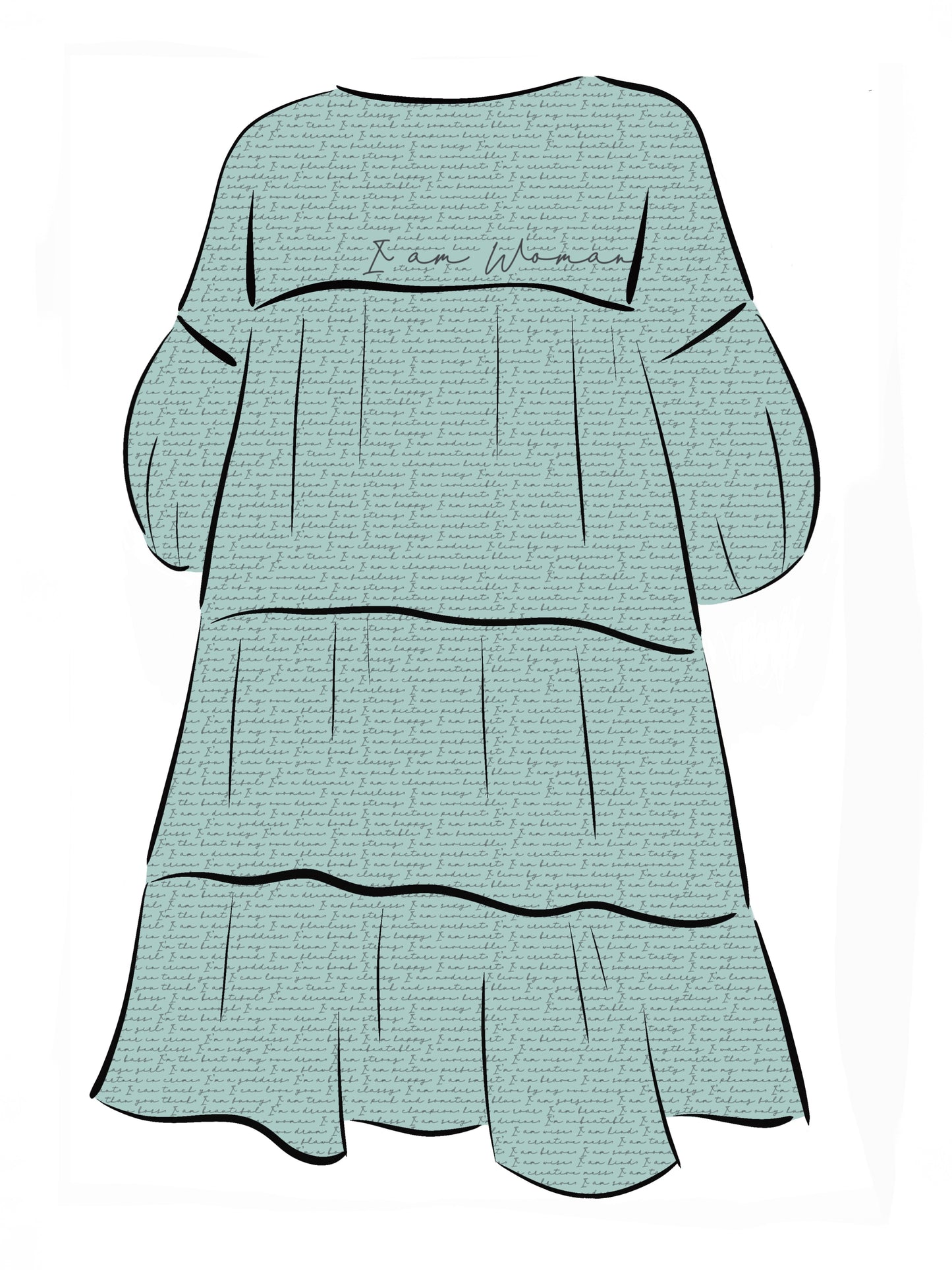 032 DESIGN YOUR OWN Organic Cotton “I am Woman” Dress