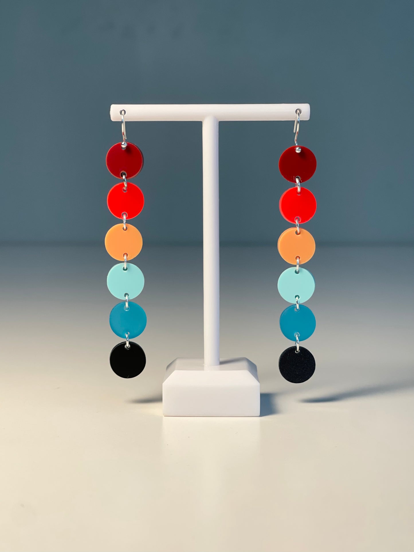 011 Rainbow and Polka Dot Earrings