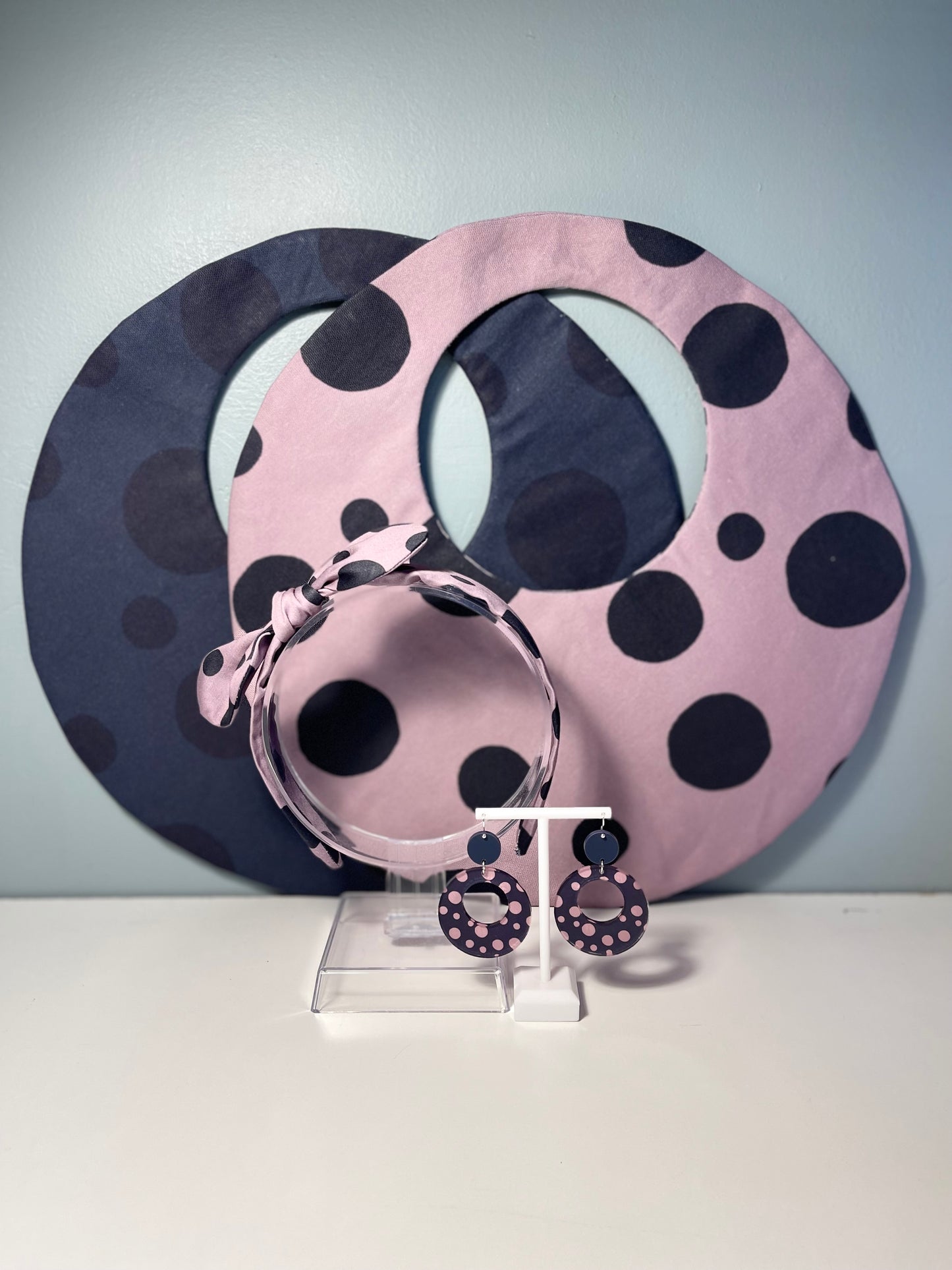049 Organic Cotton Spots and Stripes Scarf