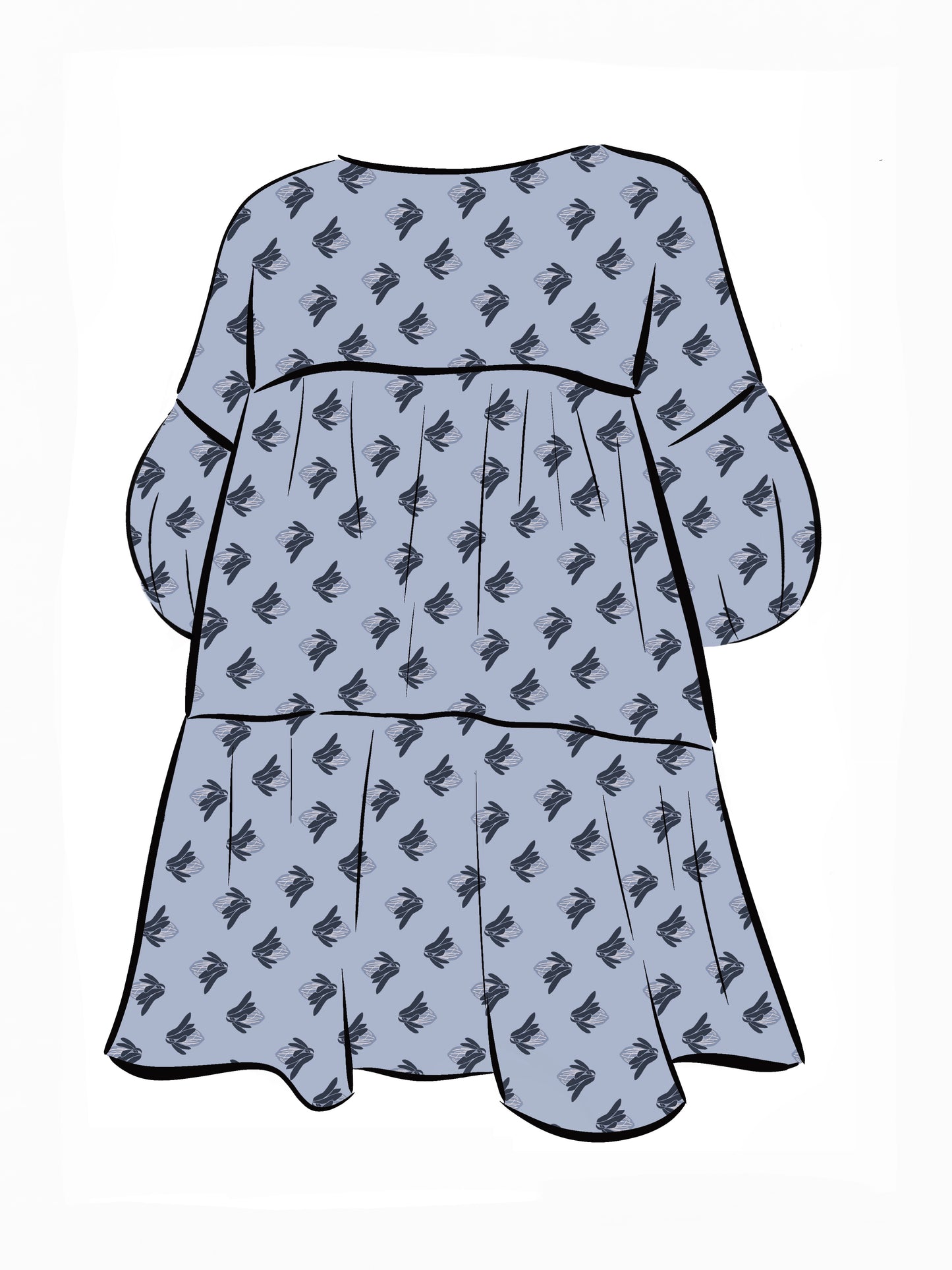 008 DESIGN YOUR OWN Organic Cotton “Protea” Dress Lilac