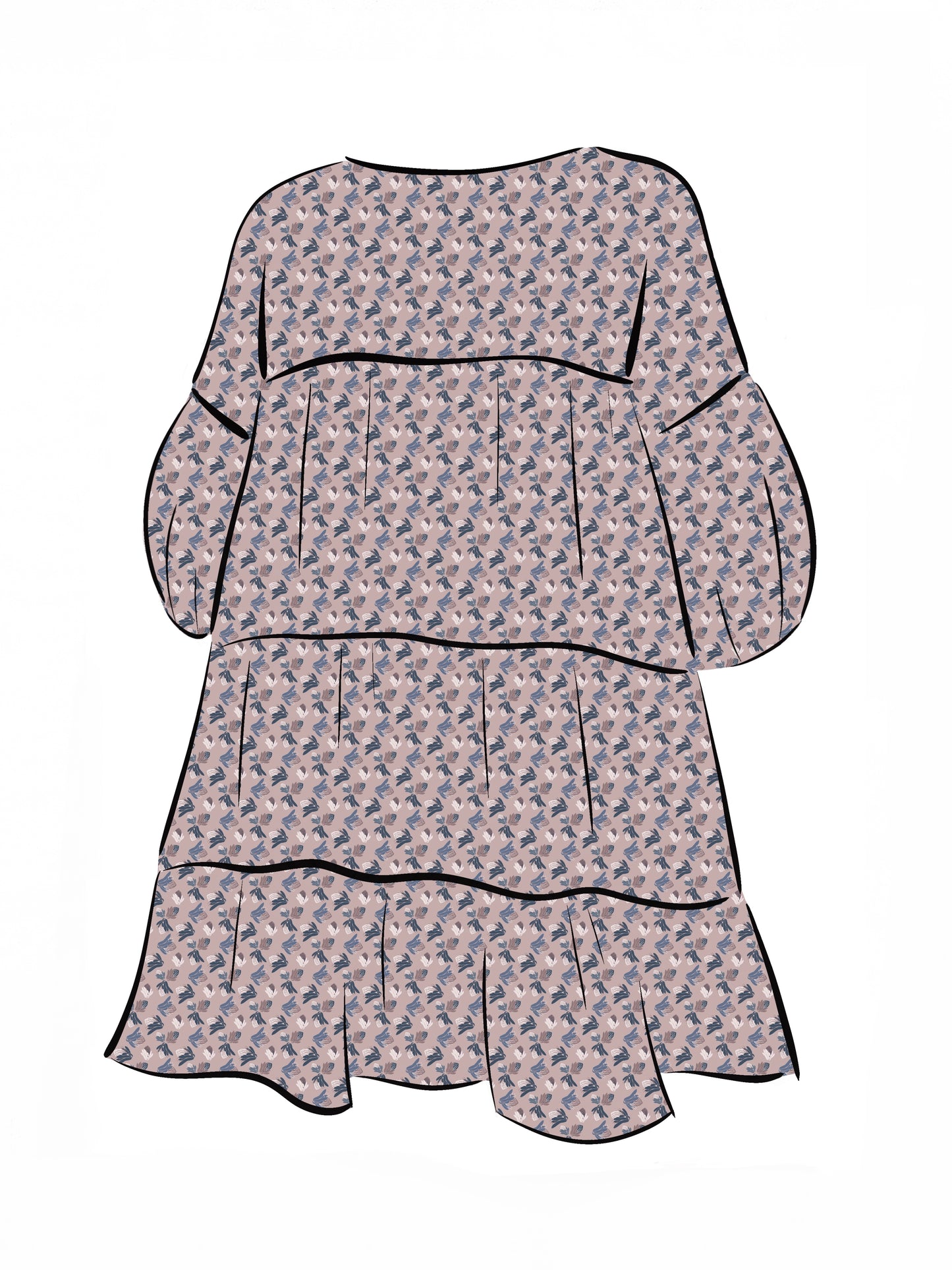 007 DESIGN YOUR OWN Organic Cotton Protea Dress Multicolour