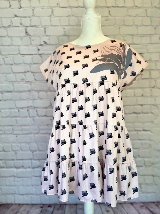 006 DESIGN YOUR OWN Organic Cotton Protea Dress Light Pink