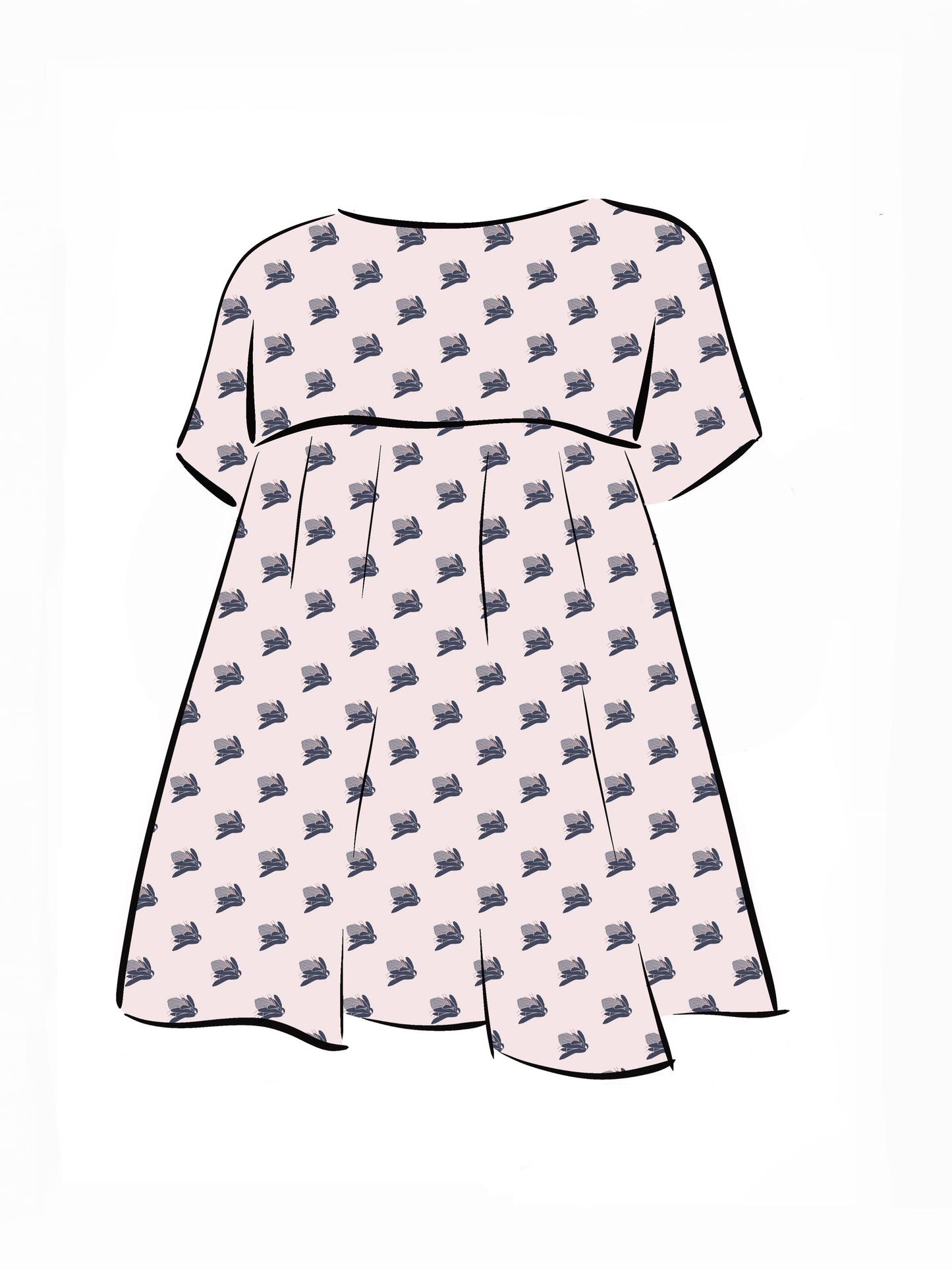 006 DESIGN YOUR OWN Organic Cotton Protea Dress Light Pink