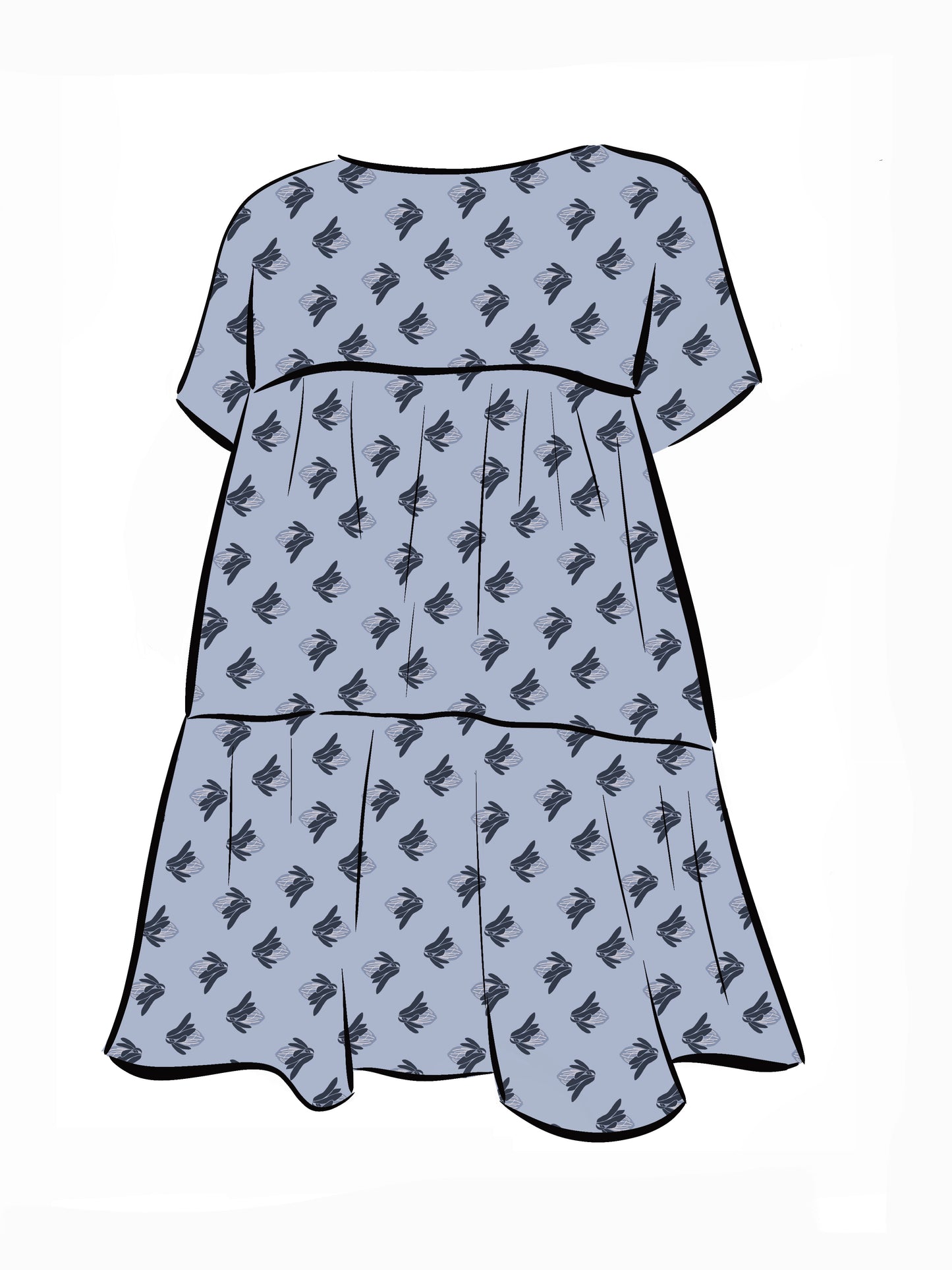 008 DESIGN YOUR OWN Organic Cotton “Protea” Dress Lilac