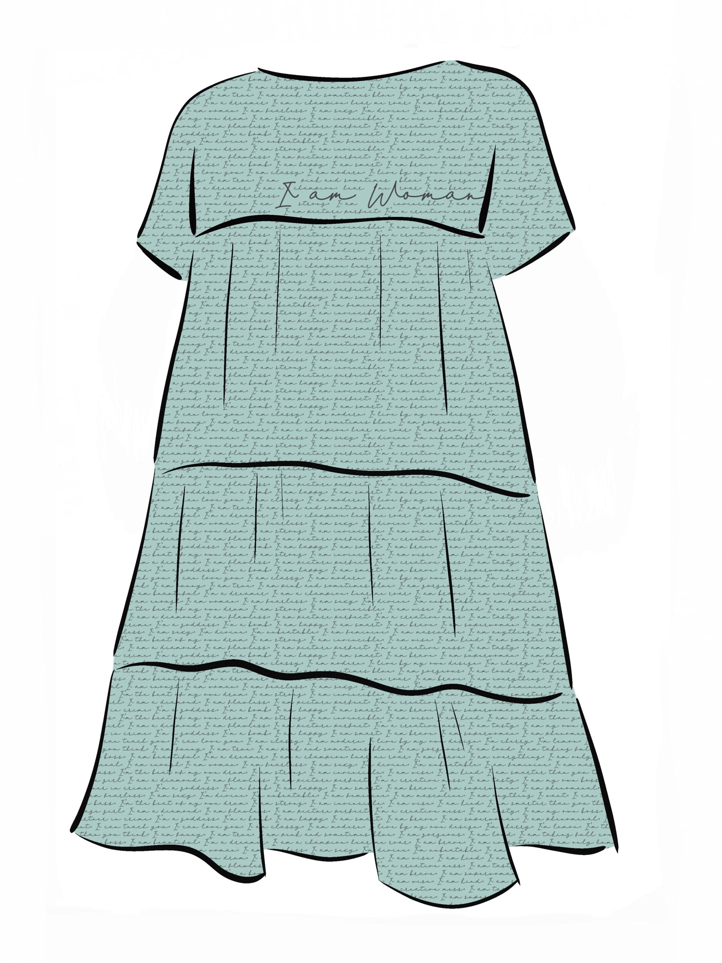 032 DESIGN YOUR OWN Organic Cotton “I am Woman” Dress