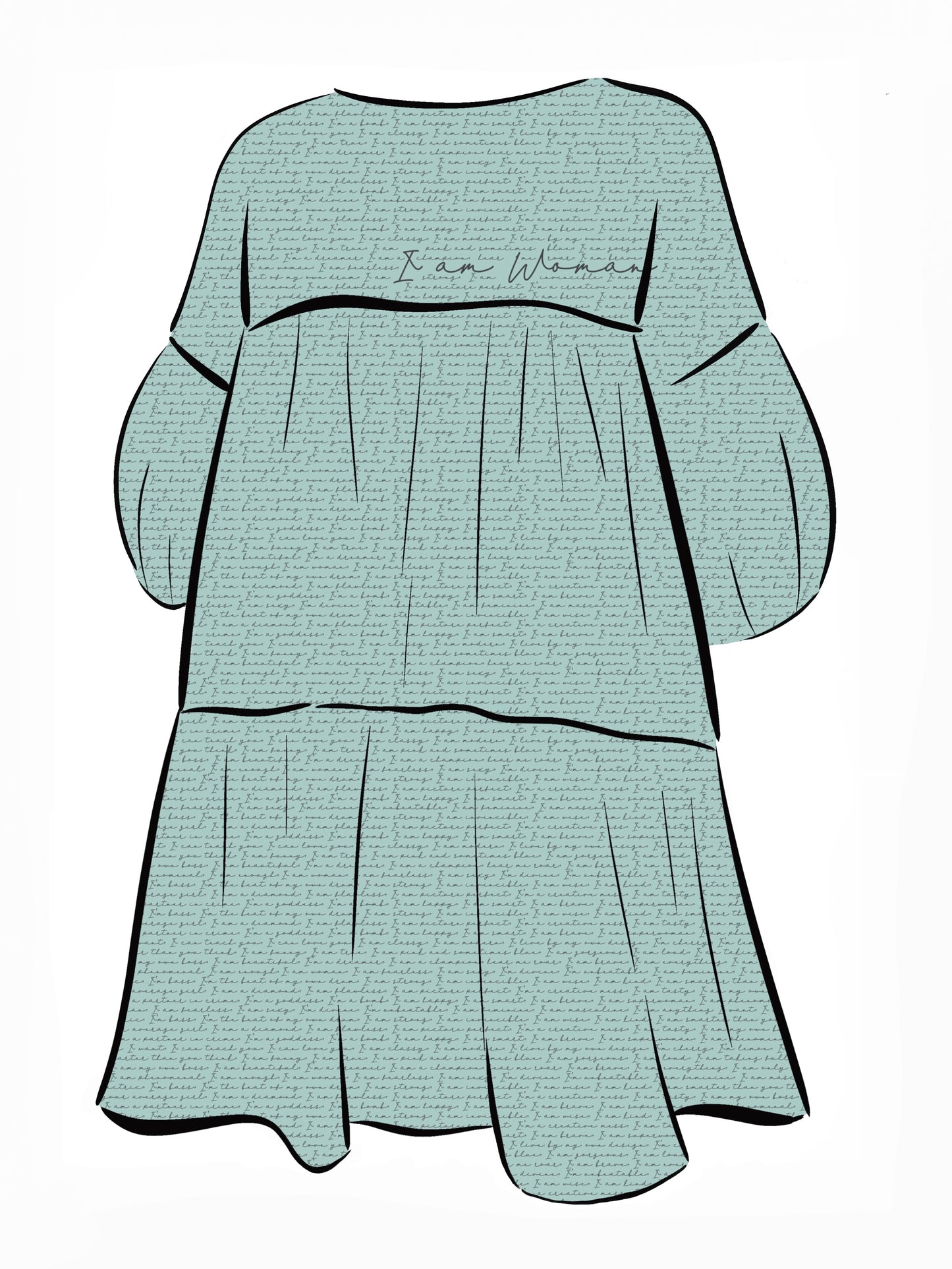 032 DESIGN YOUR OWN Organic Cotton “I am Woman” Dress