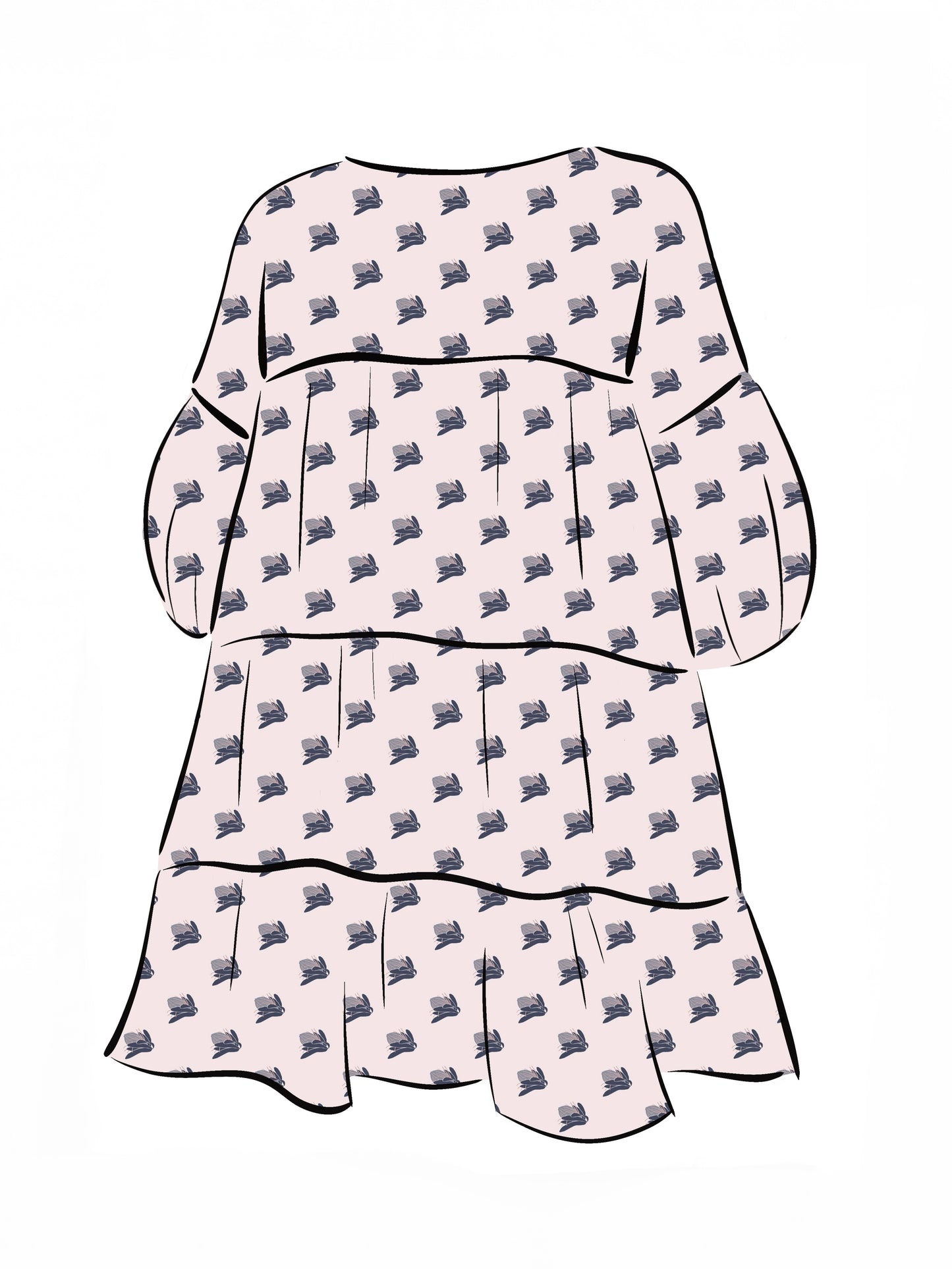 006 DESIGN YOUR OWN Organic Cotton Protea Dress Light Pink