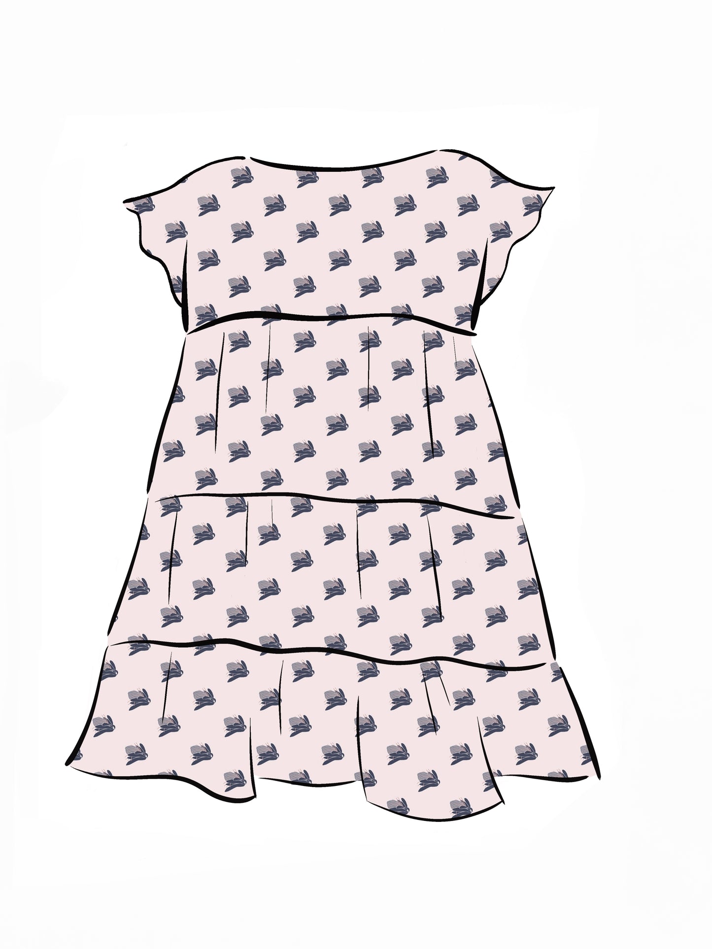 006 DESIGN YOUR OWN Organic Cotton Protea Dress Light Pink