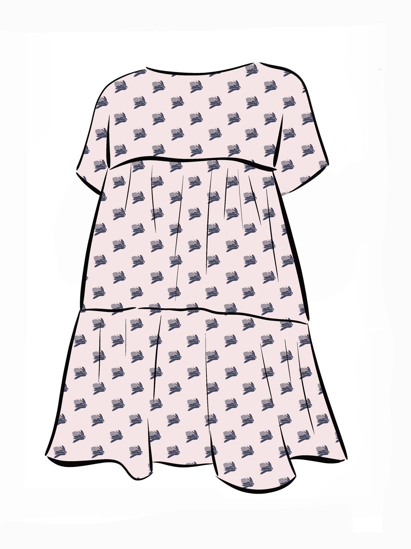 006 DESIGN YOUR OWN Organic Cotton Protea Dress Light Pink