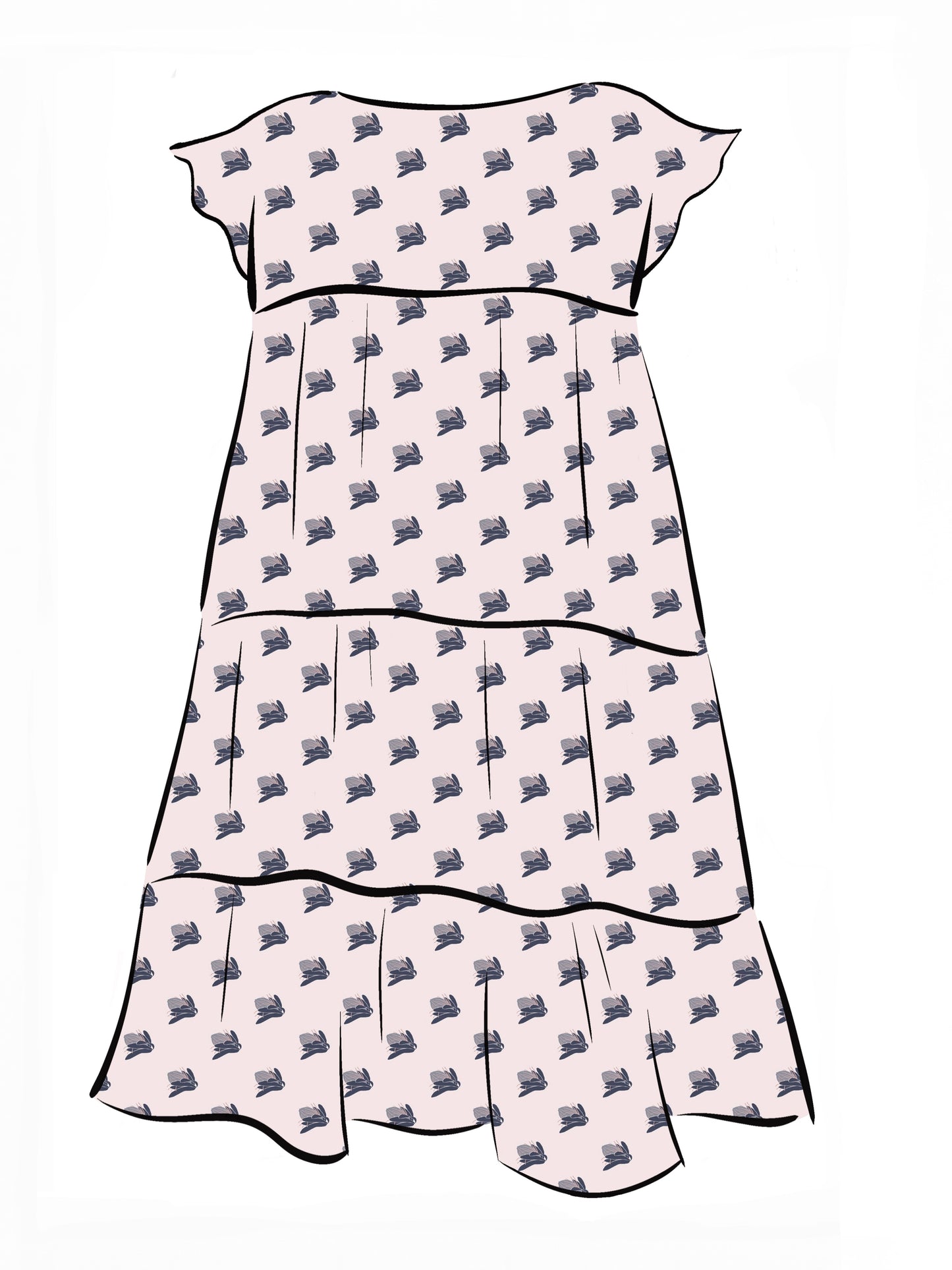 006 DESIGN YOUR OWN Organic Cotton Protea Dress Light Pink