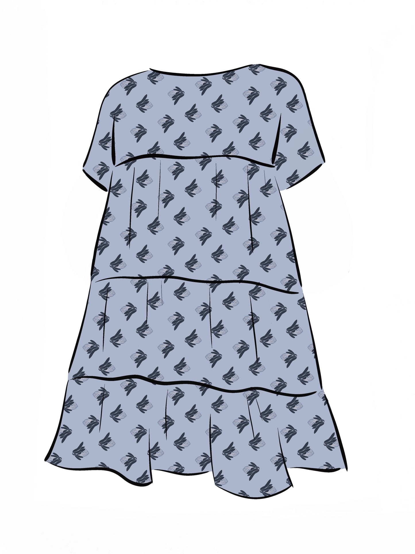 008 DESIGN YOUR OWN Organic Cotton “Protea” Dress Lilac