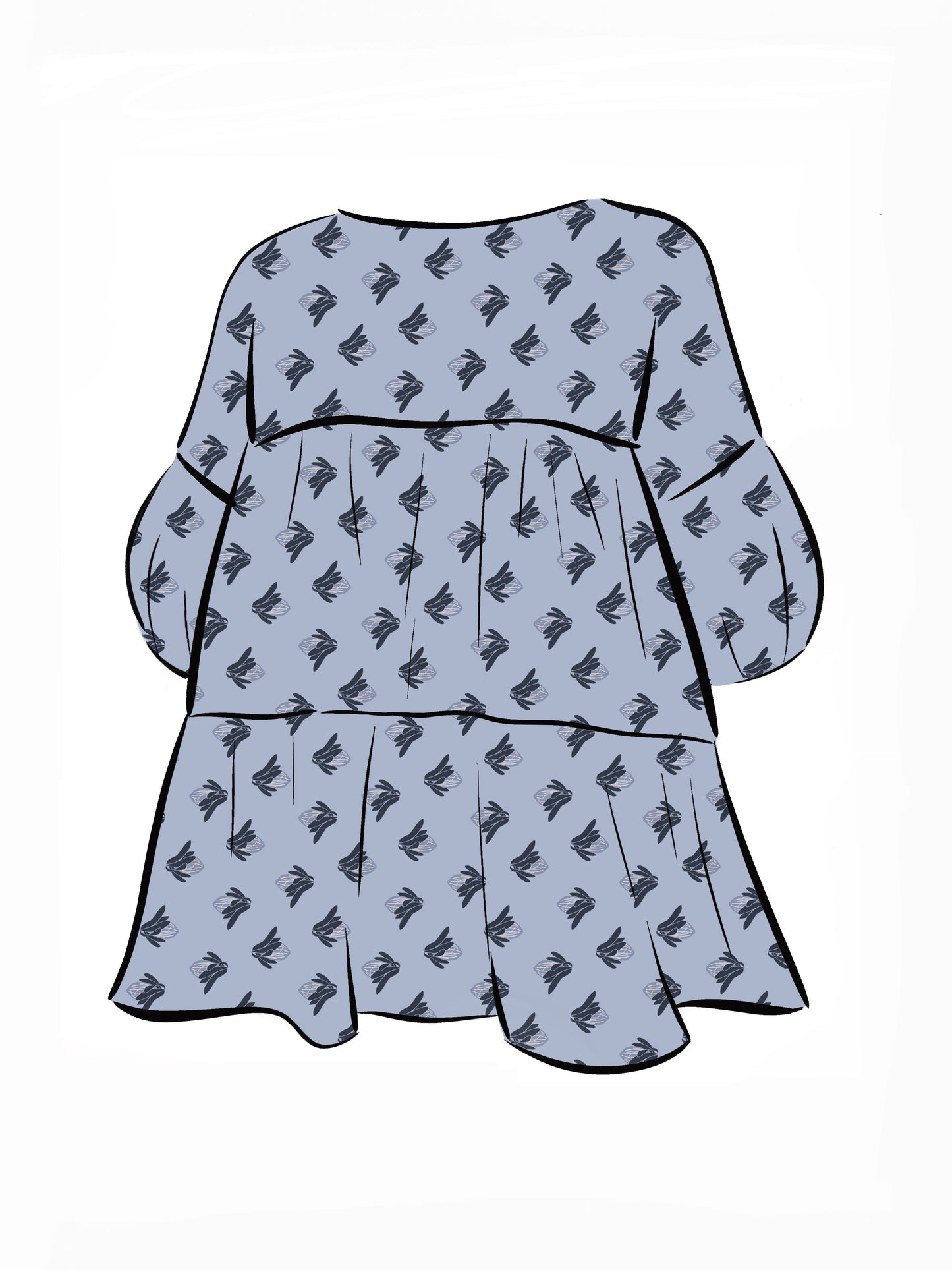 008 DESIGN YOUR OWN Organic Cotton “Protea” Dress Lilac