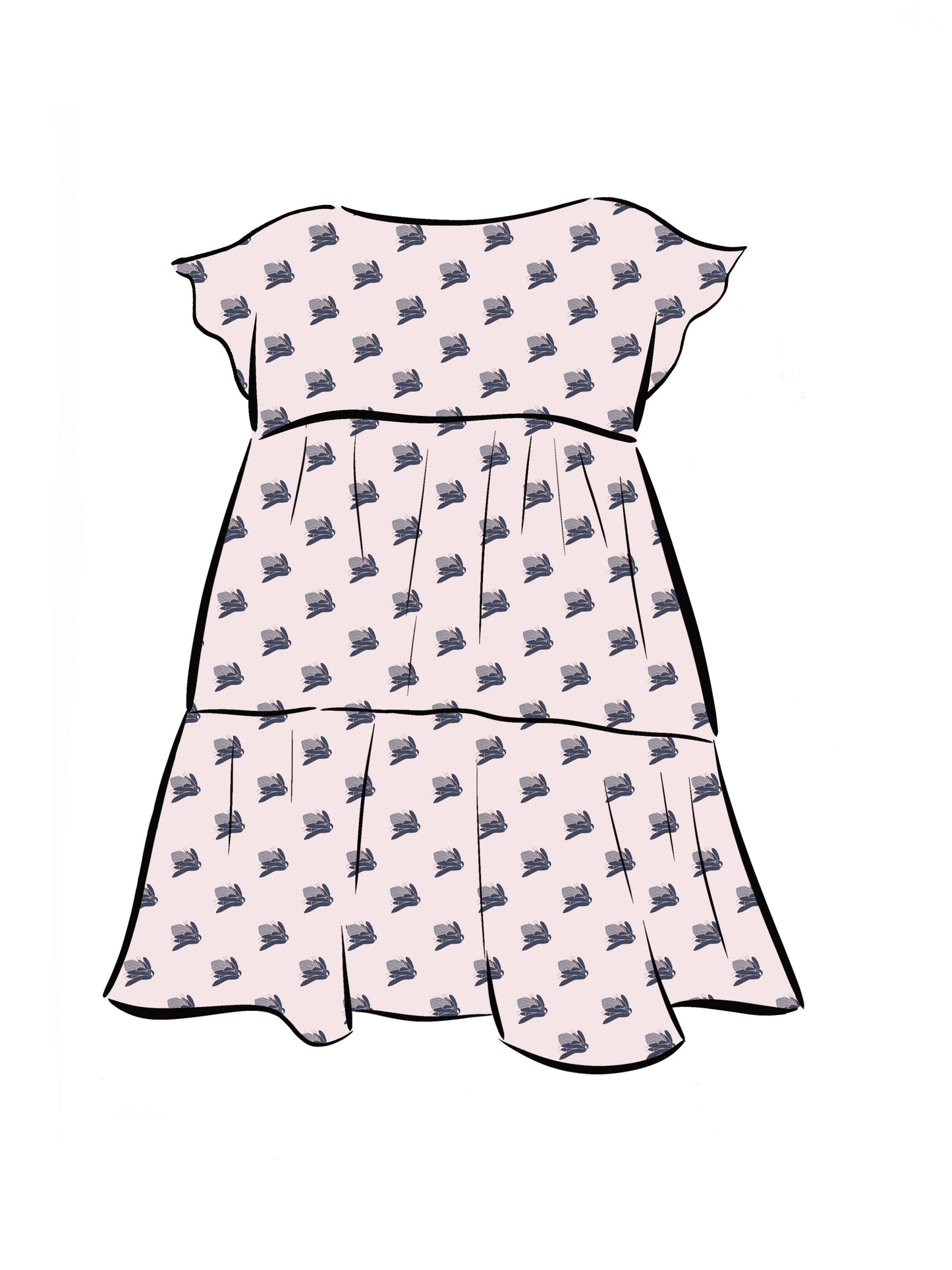 006 DESIGN YOUR OWN Organic Cotton Protea Dress Light Pink