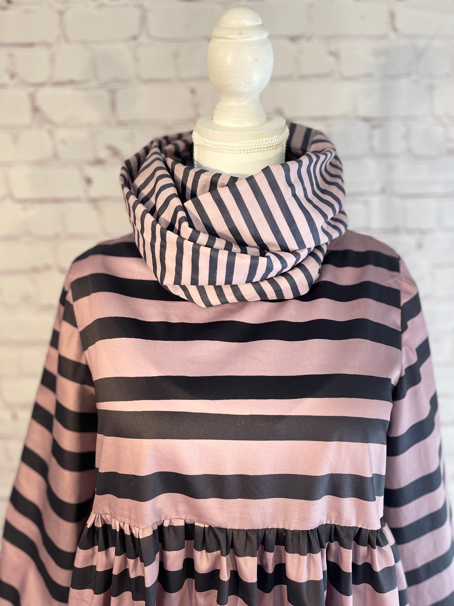 049 Organic Cotton Spots and Stripes Scarf