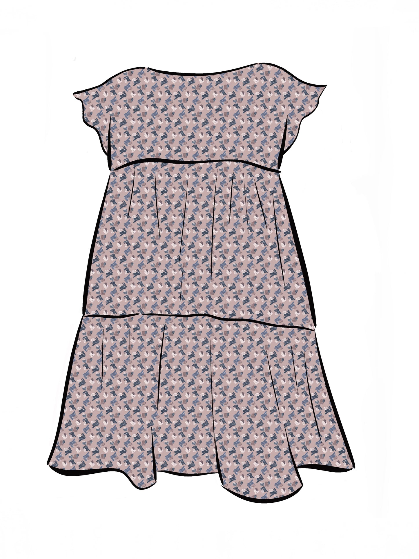 007 DESIGN YOUR OWN Organic Cotton Protea Dress Multicolour