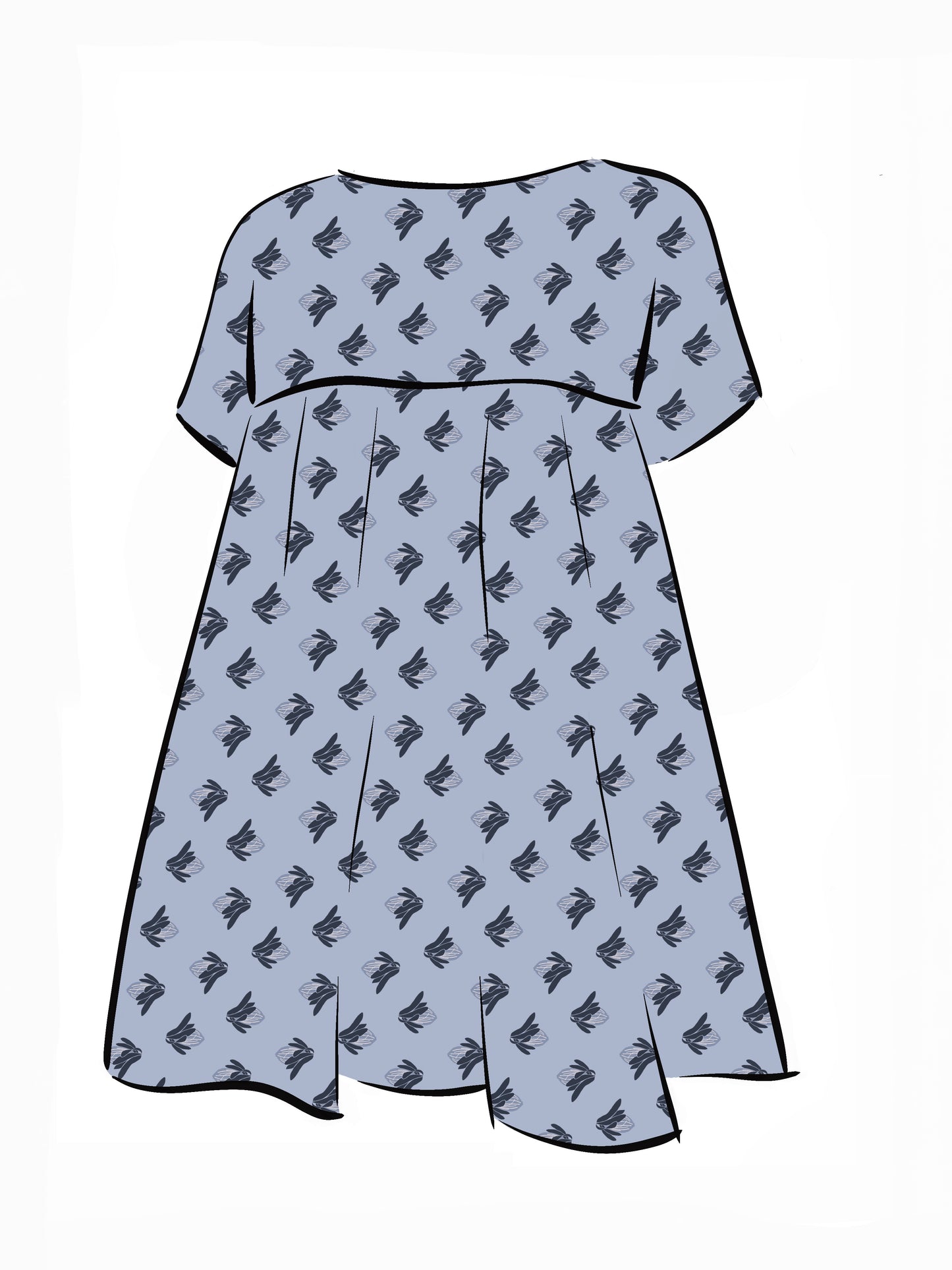 008 DESIGN YOUR OWN Organic Cotton “Protea” Dress Lilac