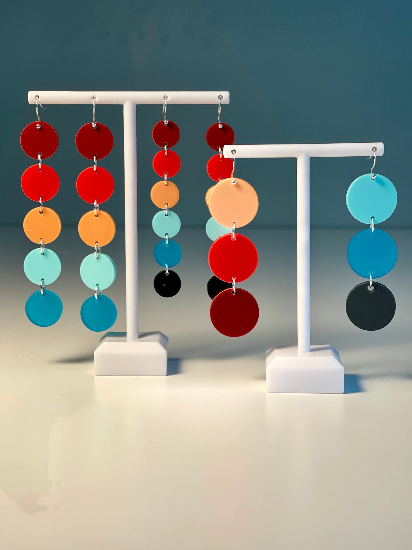 011 Rainbow and Polka Dot Earrings
