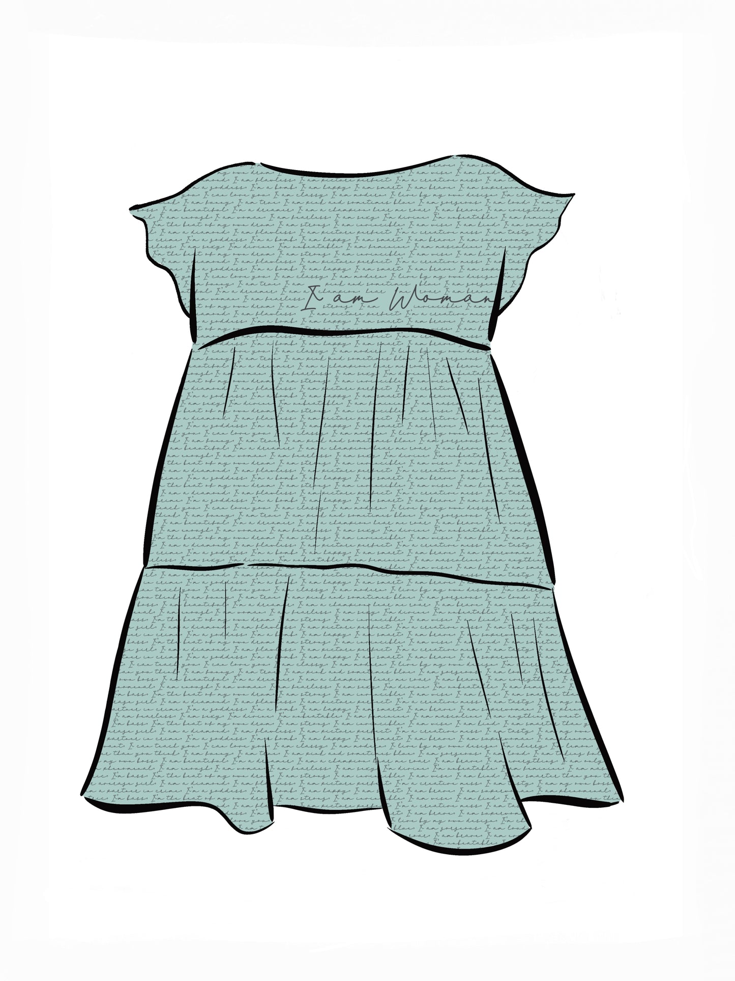 032 DESIGN YOUR OWN Organic Cotton “I am Woman” Dress
