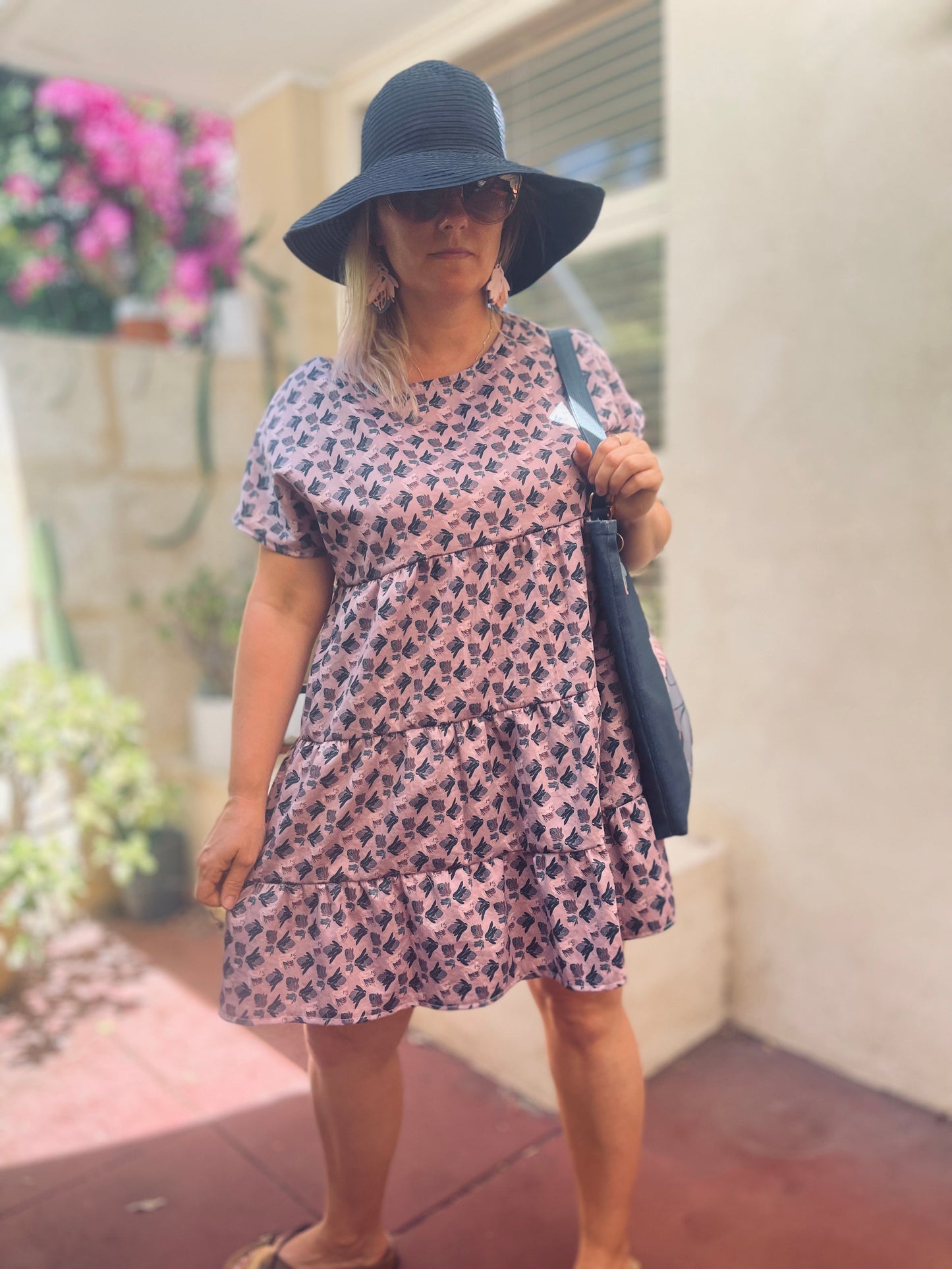 007 DESIGN YOUR OWN Organic Cotton Protea Dress Multicolour