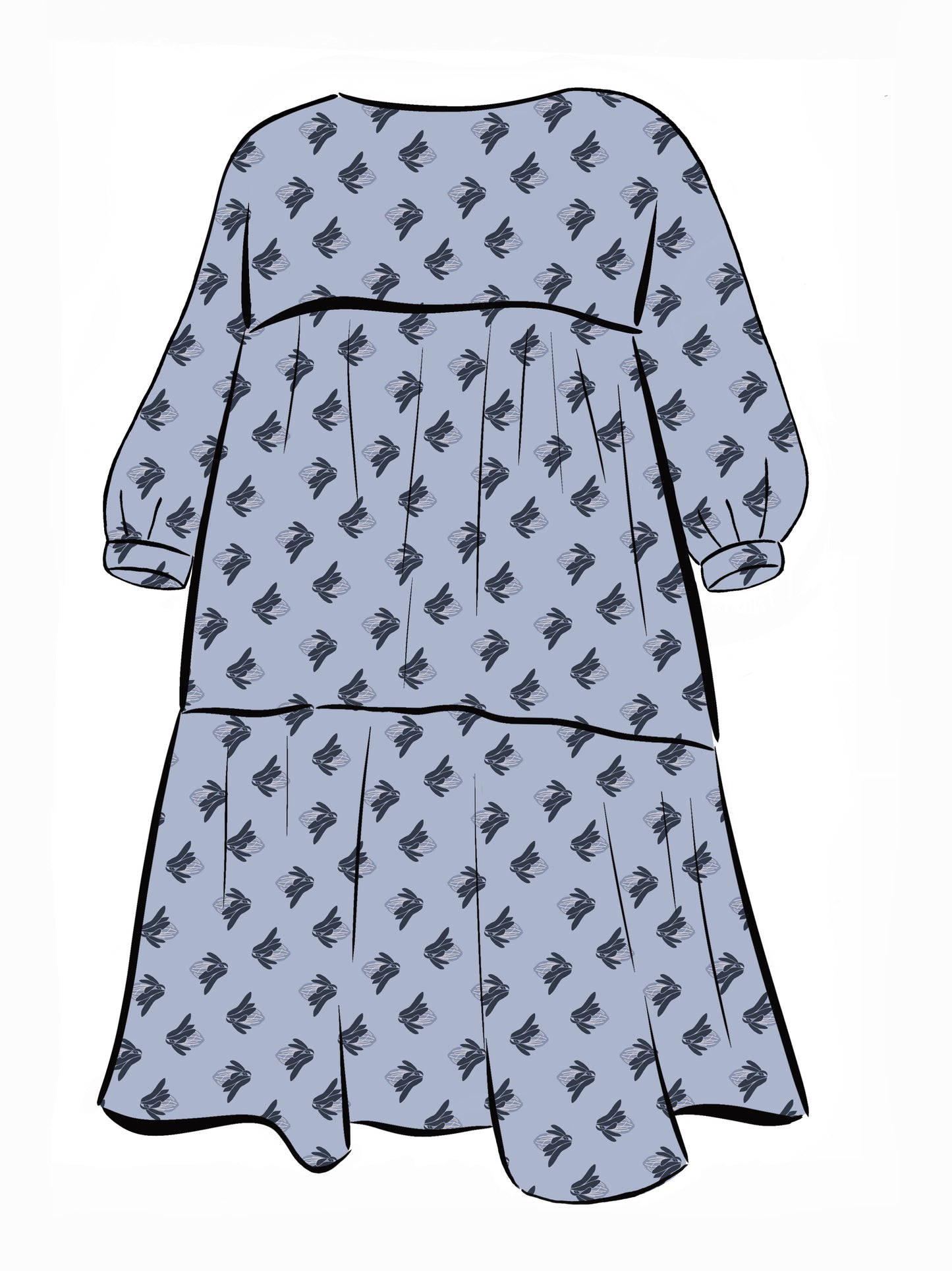 008 DESIGN YOUR OWN Organic Cotton “Protea” Dress Lilac