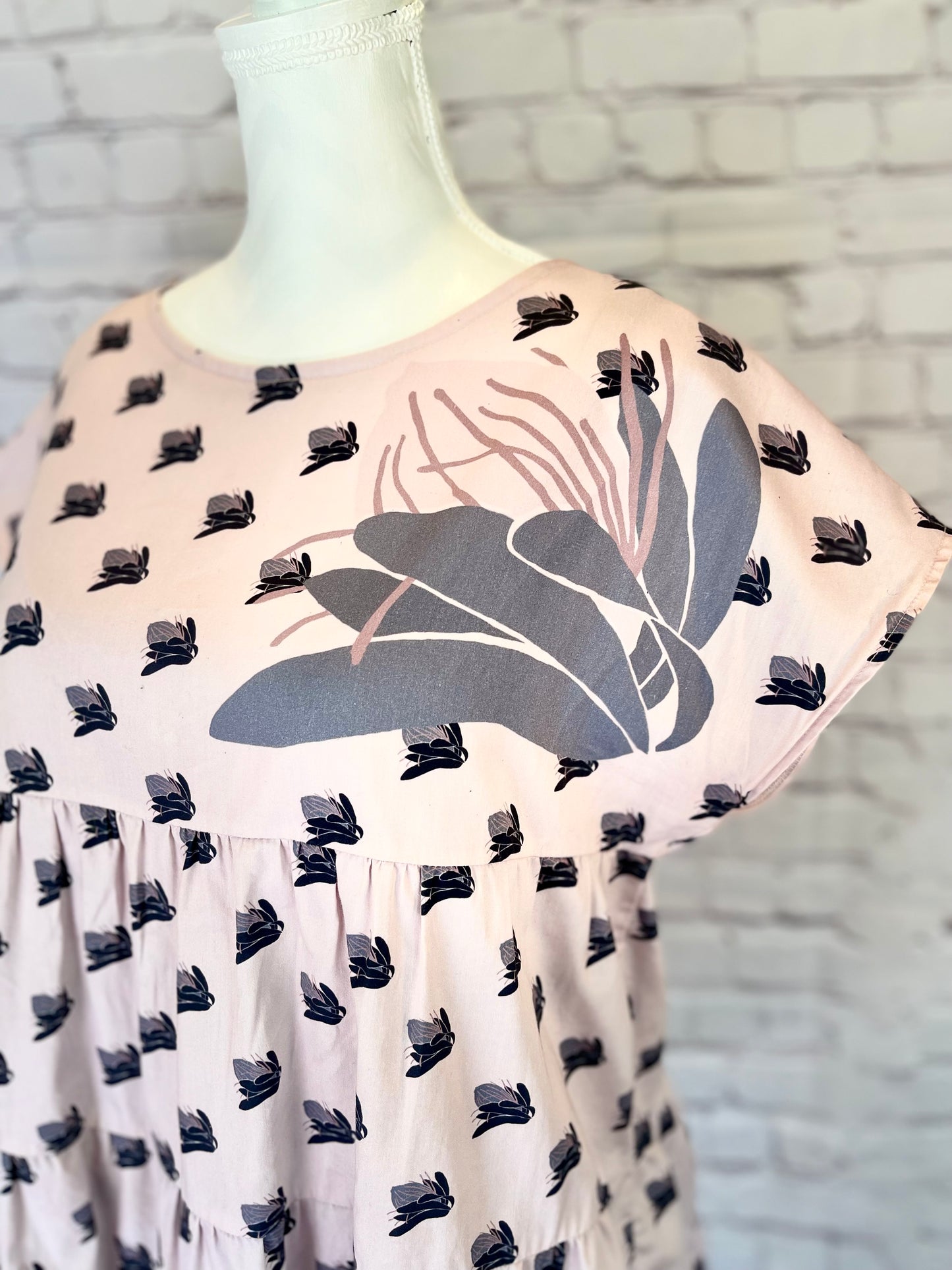 006 DESIGN YOUR OWN Organic Cotton Protea Dress Light Pink