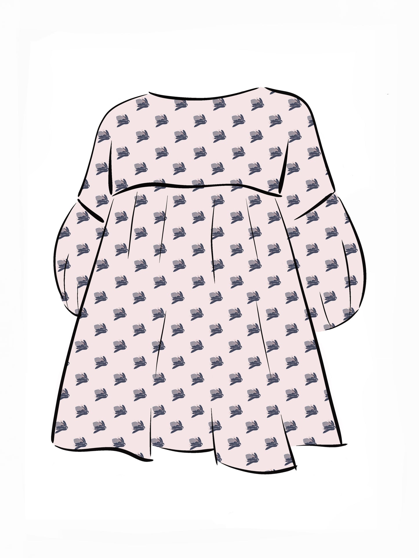006 DESIGN YOUR OWN Organic Cotton Protea Dress Light Pink