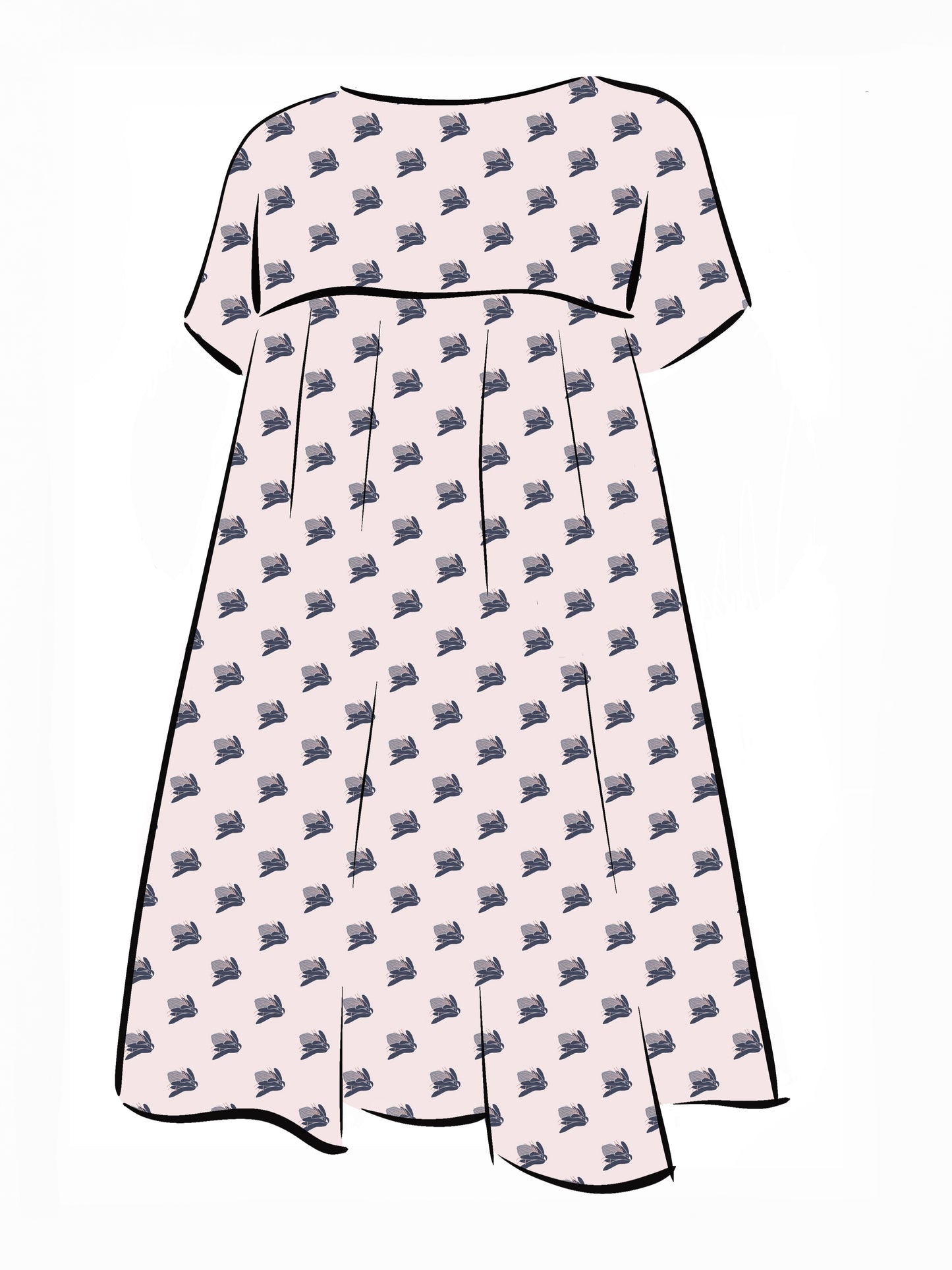006 DESIGN YOUR OWN Organic Cotton Protea Dress Light Pink