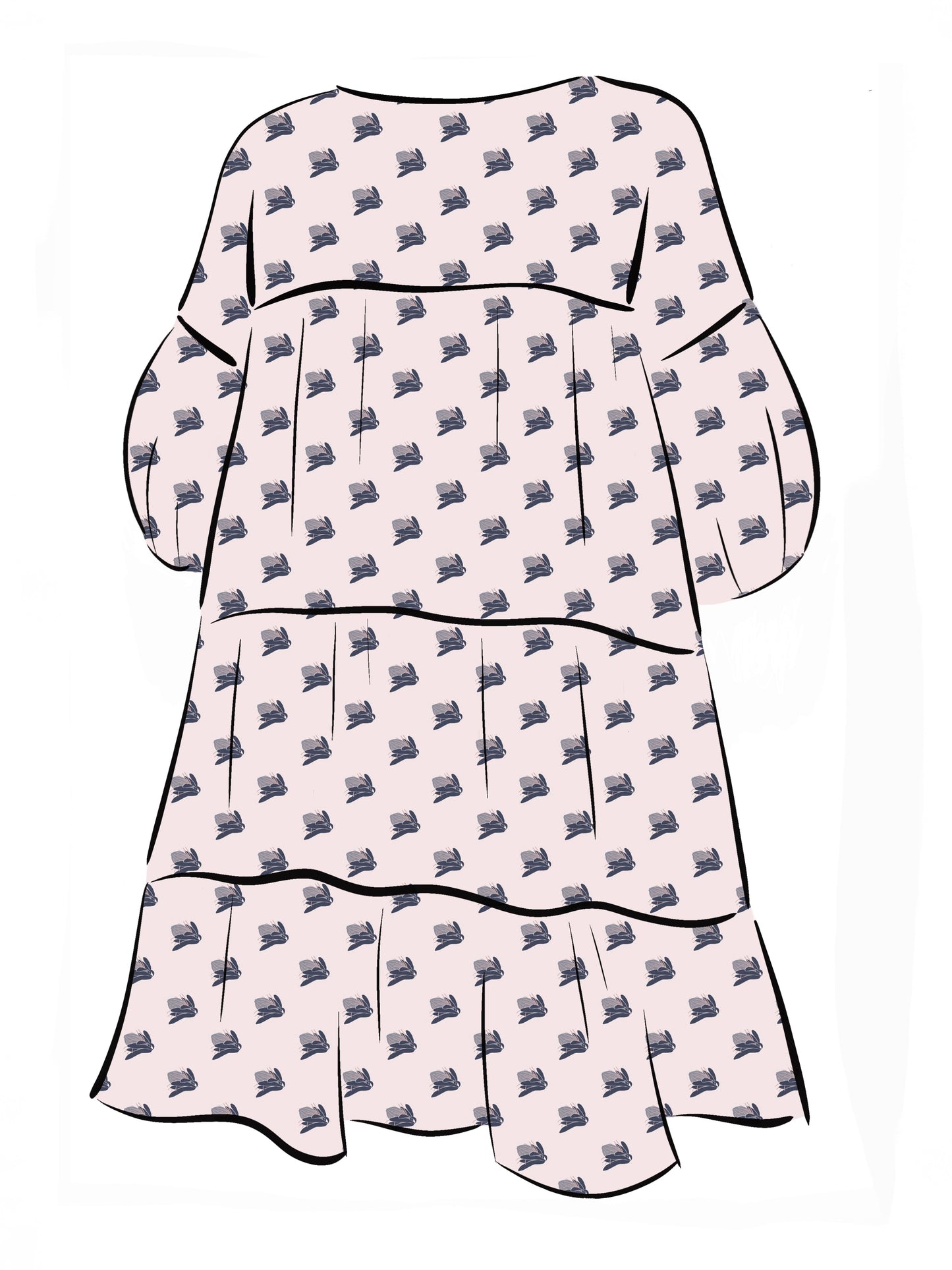 006 DESIGN YOUR OWN Organic Cotton Protea Dress Light Pink