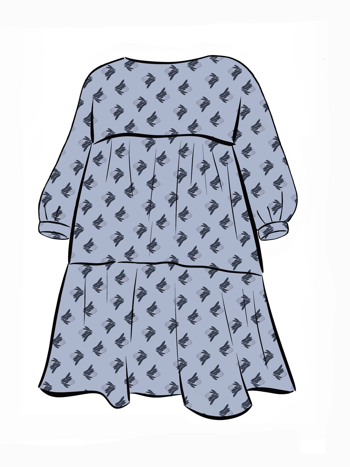 008 DESIGN YOUR OWN Organic Cotton “Protea” Dress Lilac