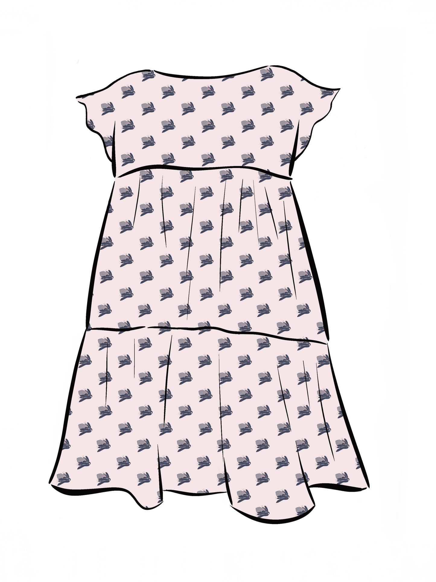 006 DESIGN YOUR OWN Organic Cotton Protea Dress Light Pink