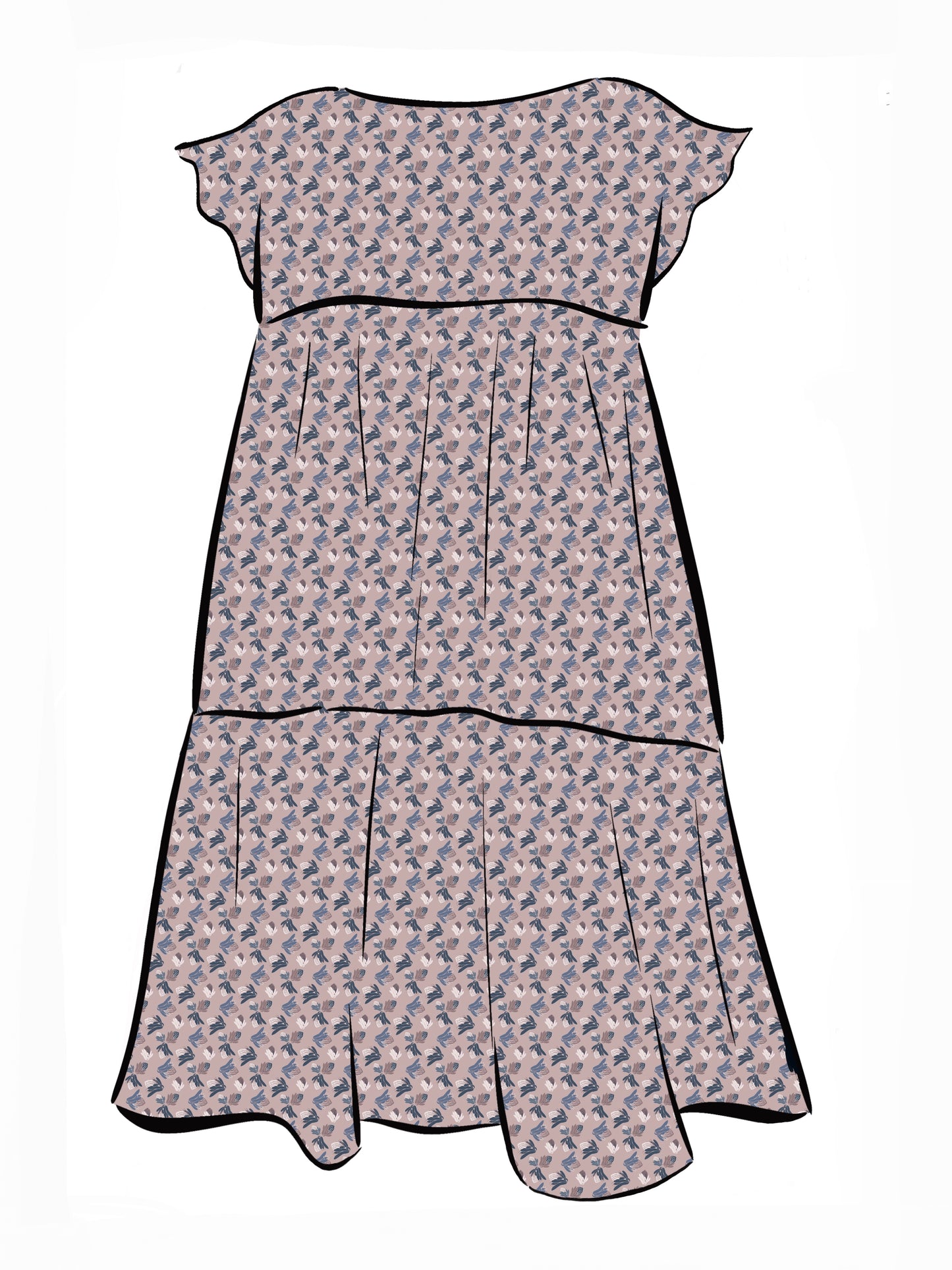 007 DESIGN YOUR OWN Organic Cotton Protea Dress Multicolour
