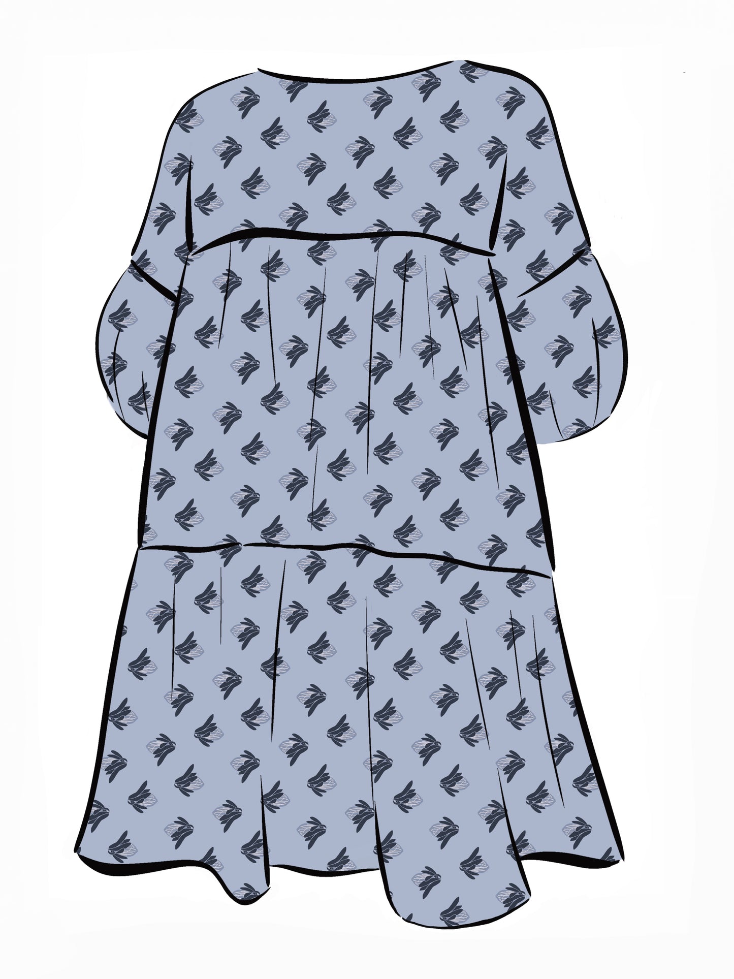 008 DESIGN YOUR OWN Organic Cotton “Protea” Dress Lilac