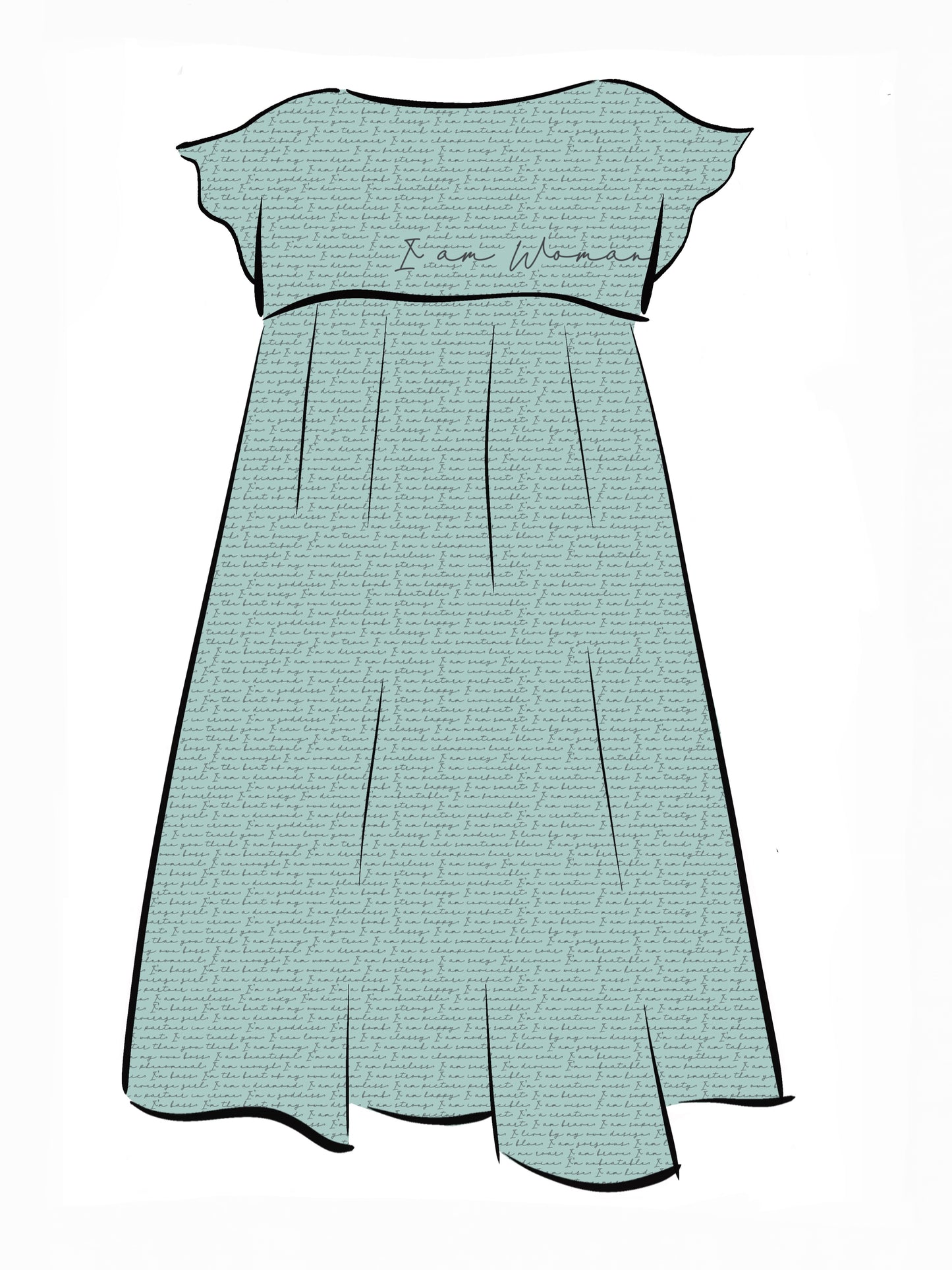 032 DESIGN YOUR OWN Organic Cotton “I am Woman” Dress