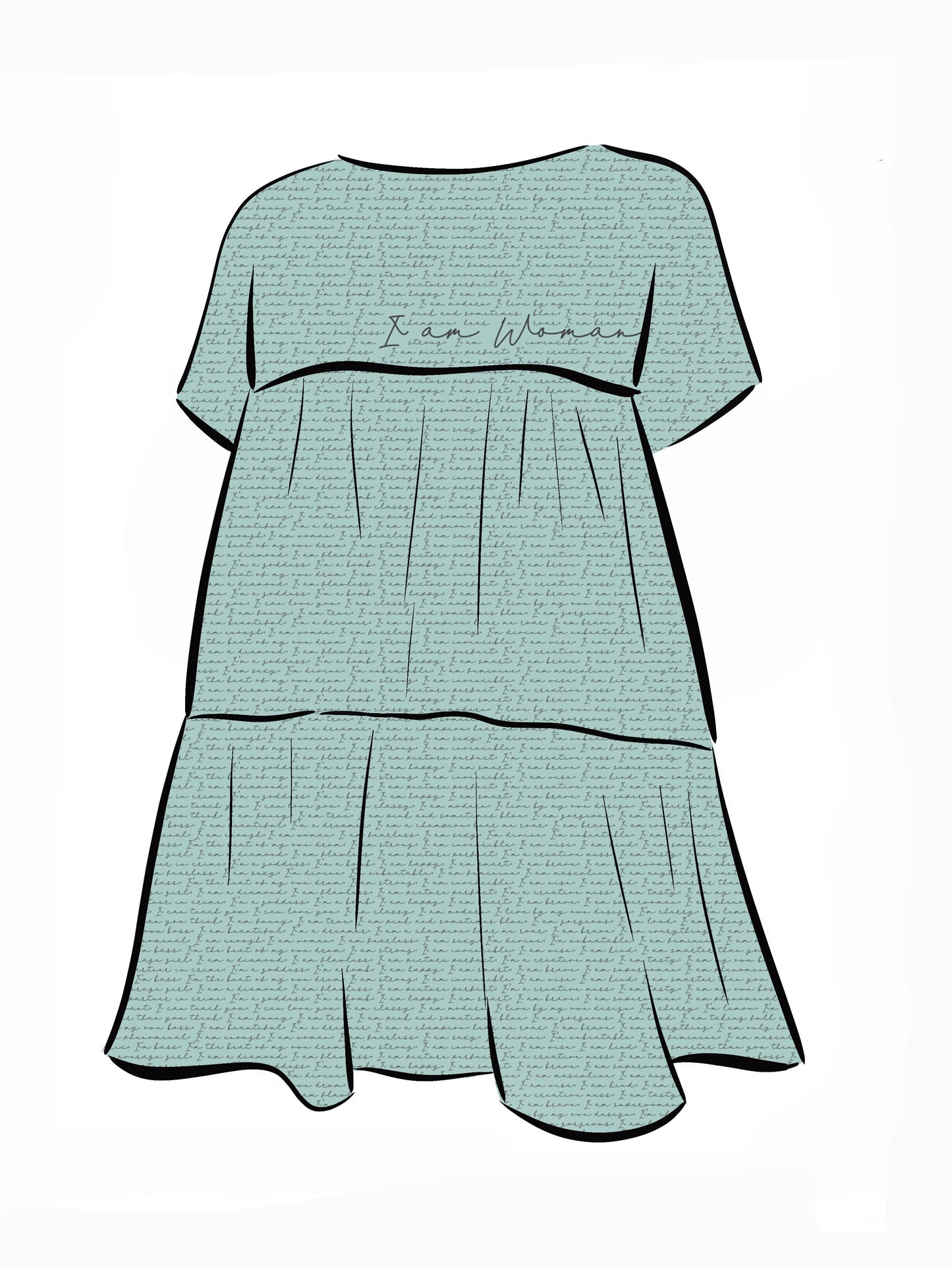 032 DESIGN YOUR OWN Organic Cotton “I am Woman” Dress
