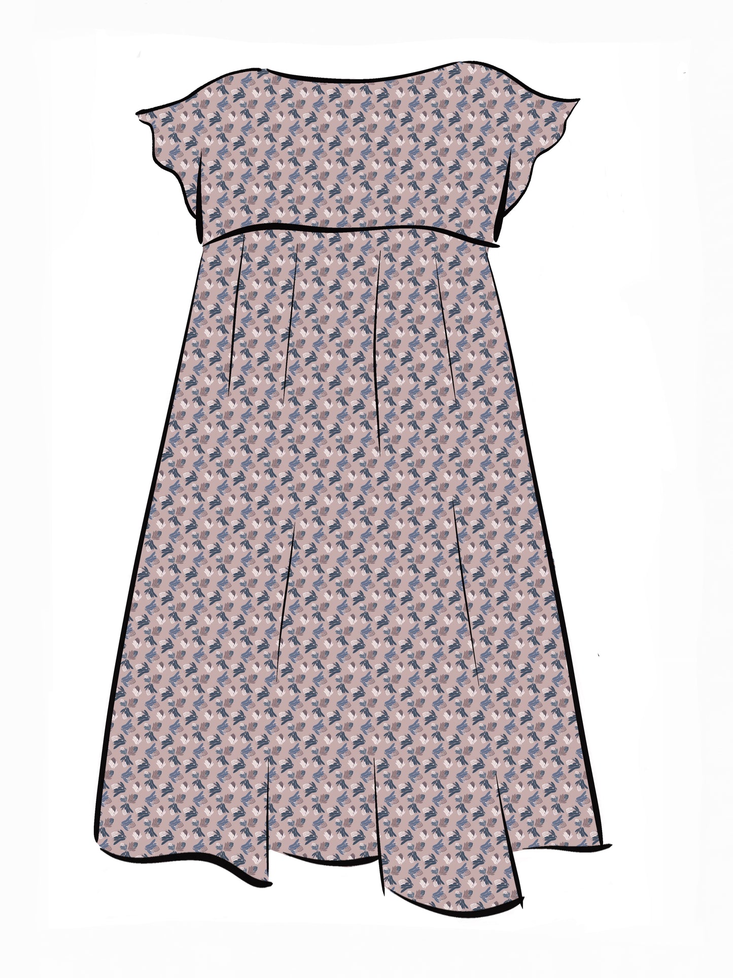 007 DESIGN YOUR OWN Organic Cotton Protea Dress Multicolour