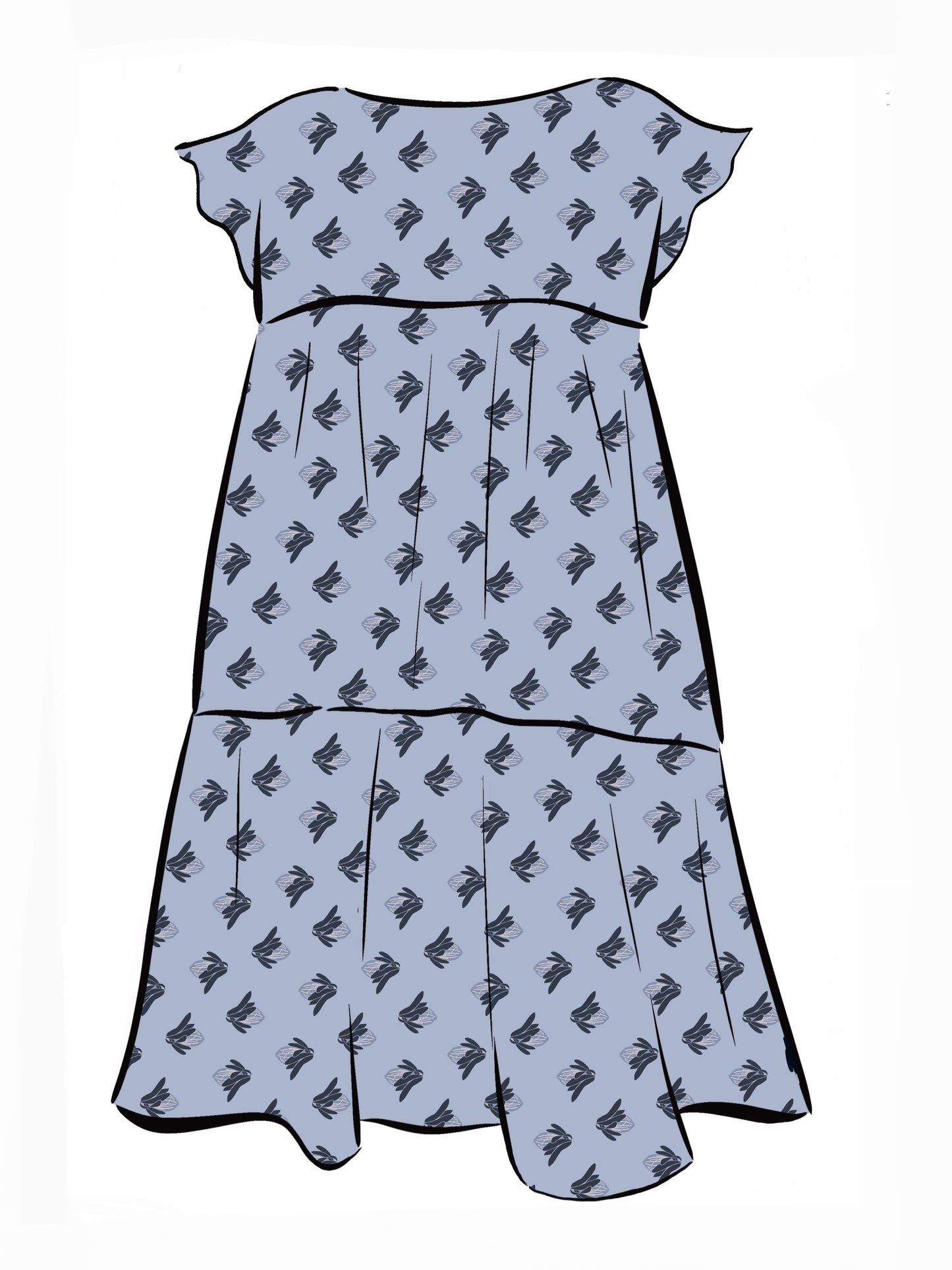 008 DESIGN YOUR OWN Organic Cotton “Protea” Dress Lilac