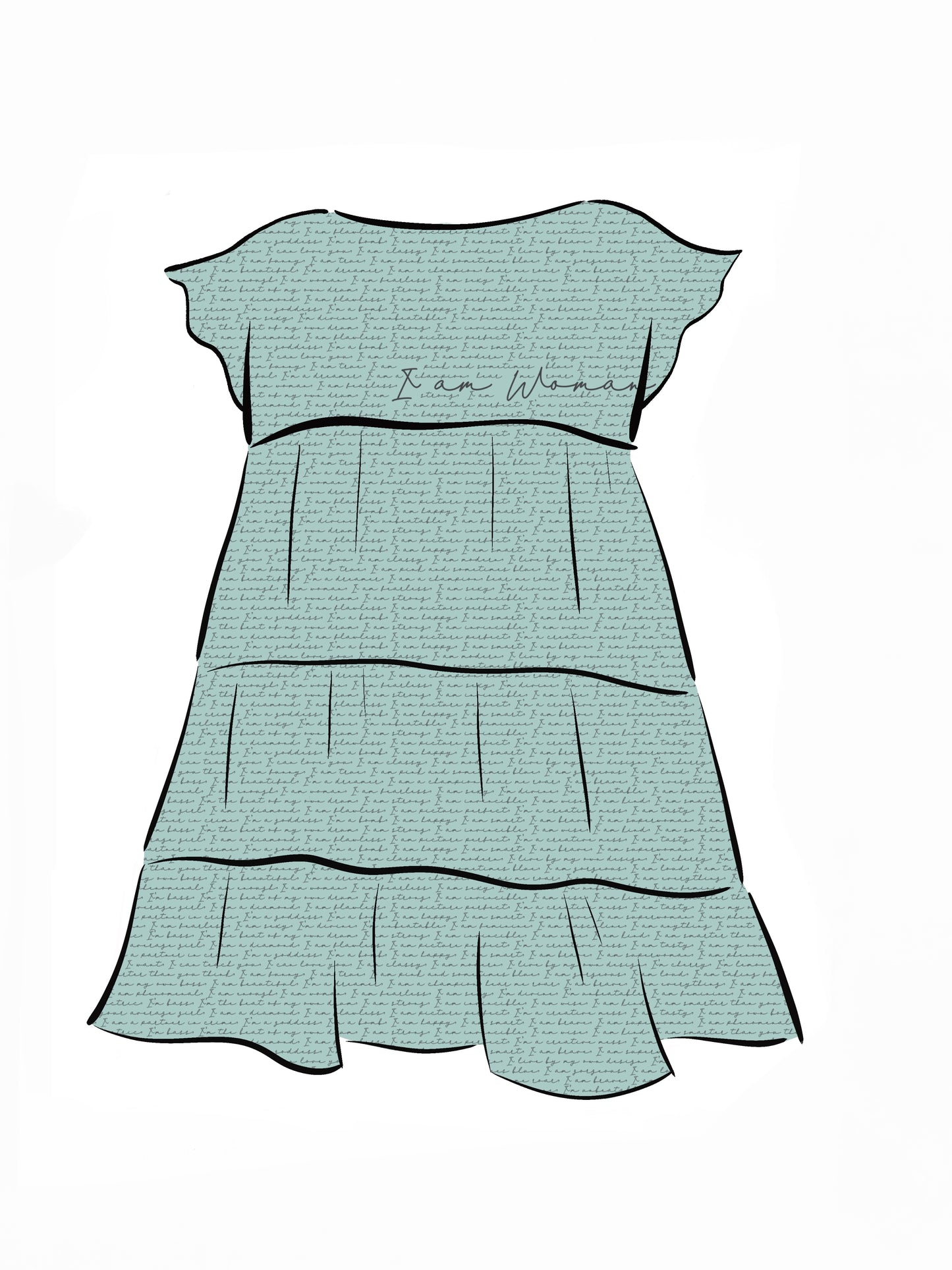 032 DESIGN YOUR OWN Organic Cotton “I am Woman” Dress