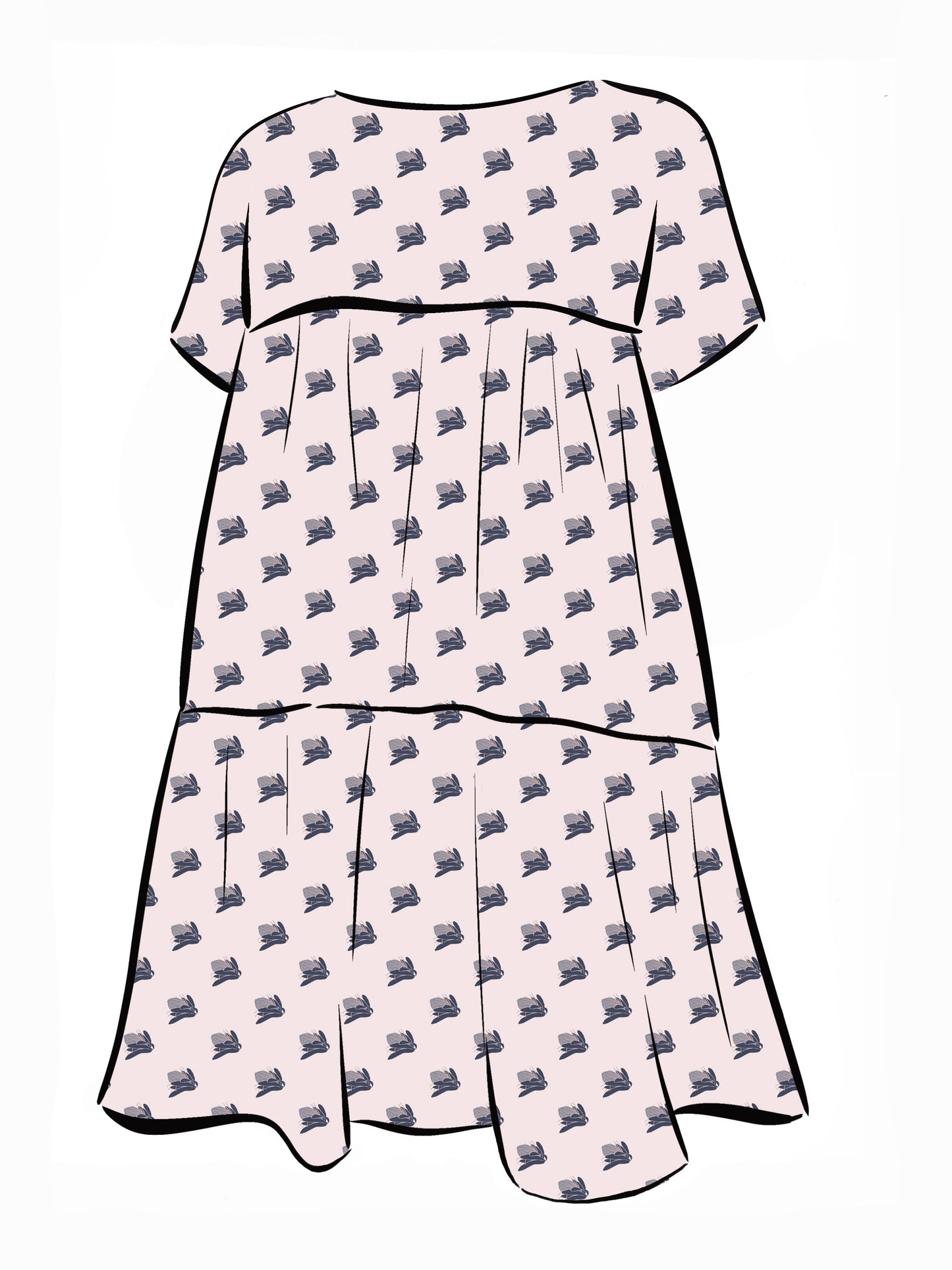 006 DESIGN YOUR OWN Organic Cotton Protea Dress Light Pink