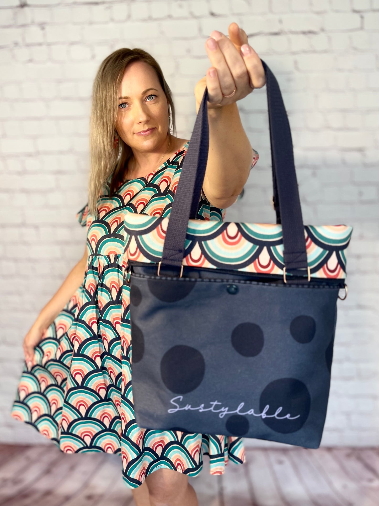 014 Organic Cotton Rainbow & Polka Dots Bags