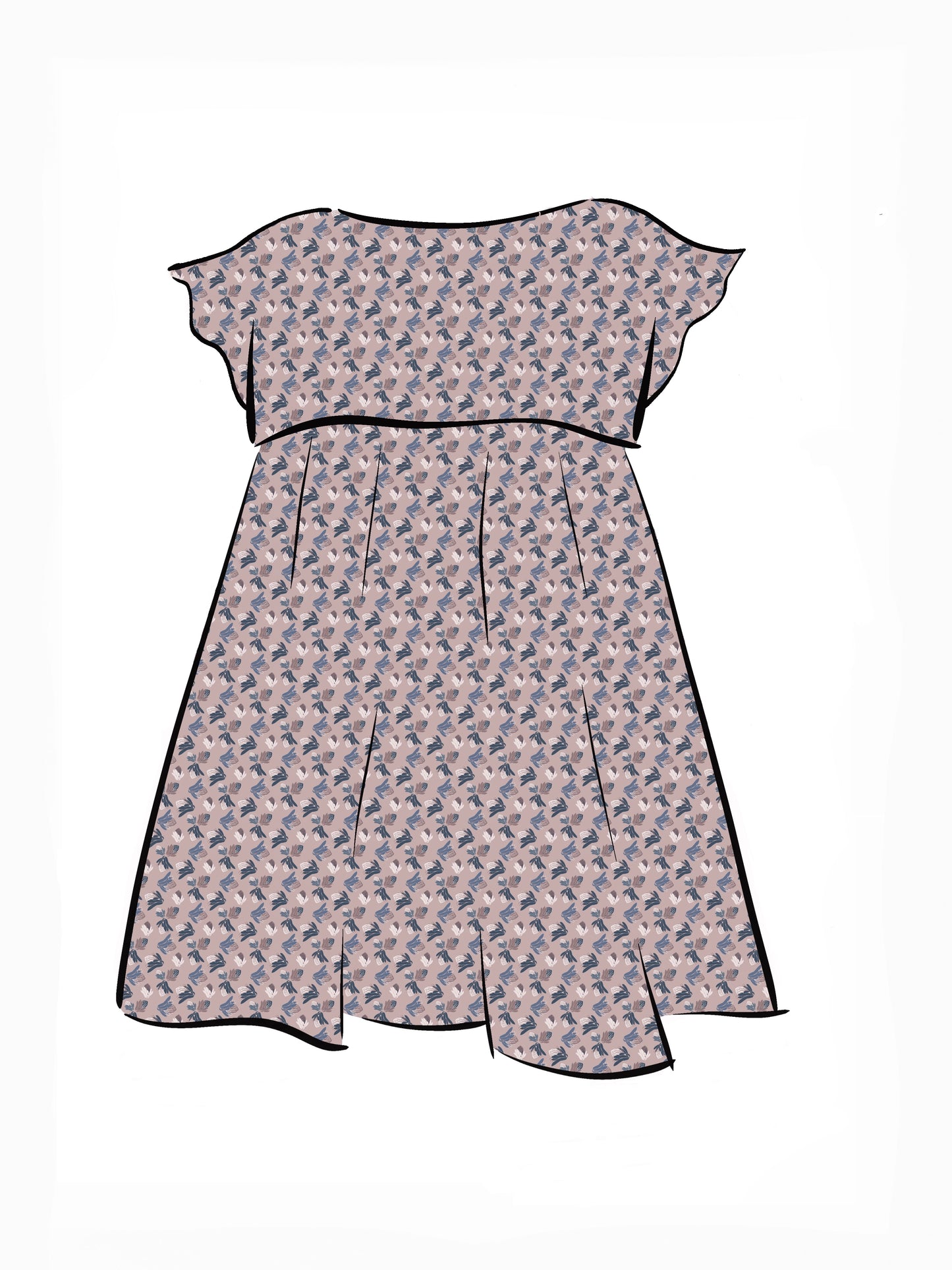 007 DESIGN YOUR OWN Organic Cotton Protea Dress Multicolour